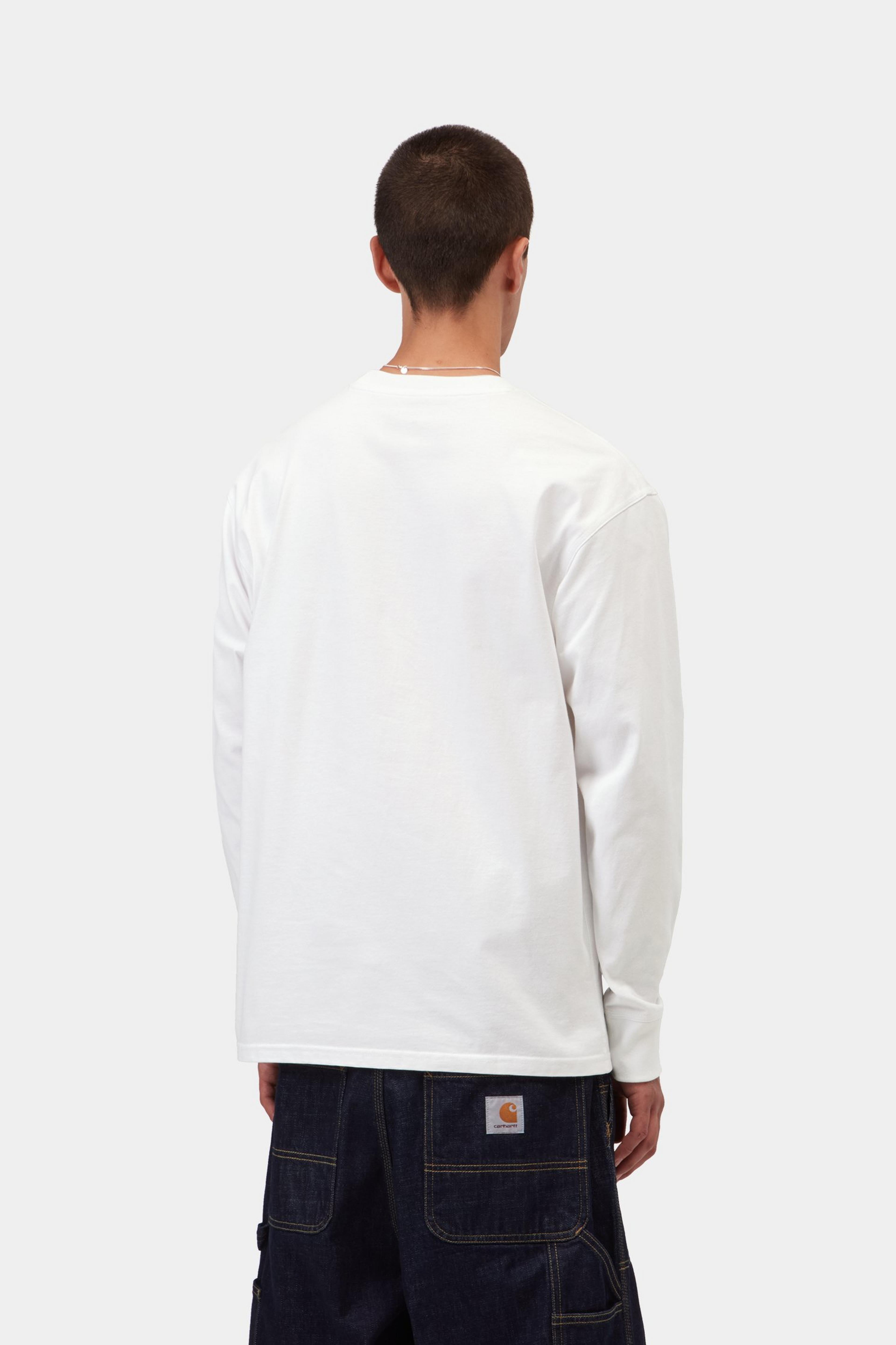 L/S American Script T-Shirt - White