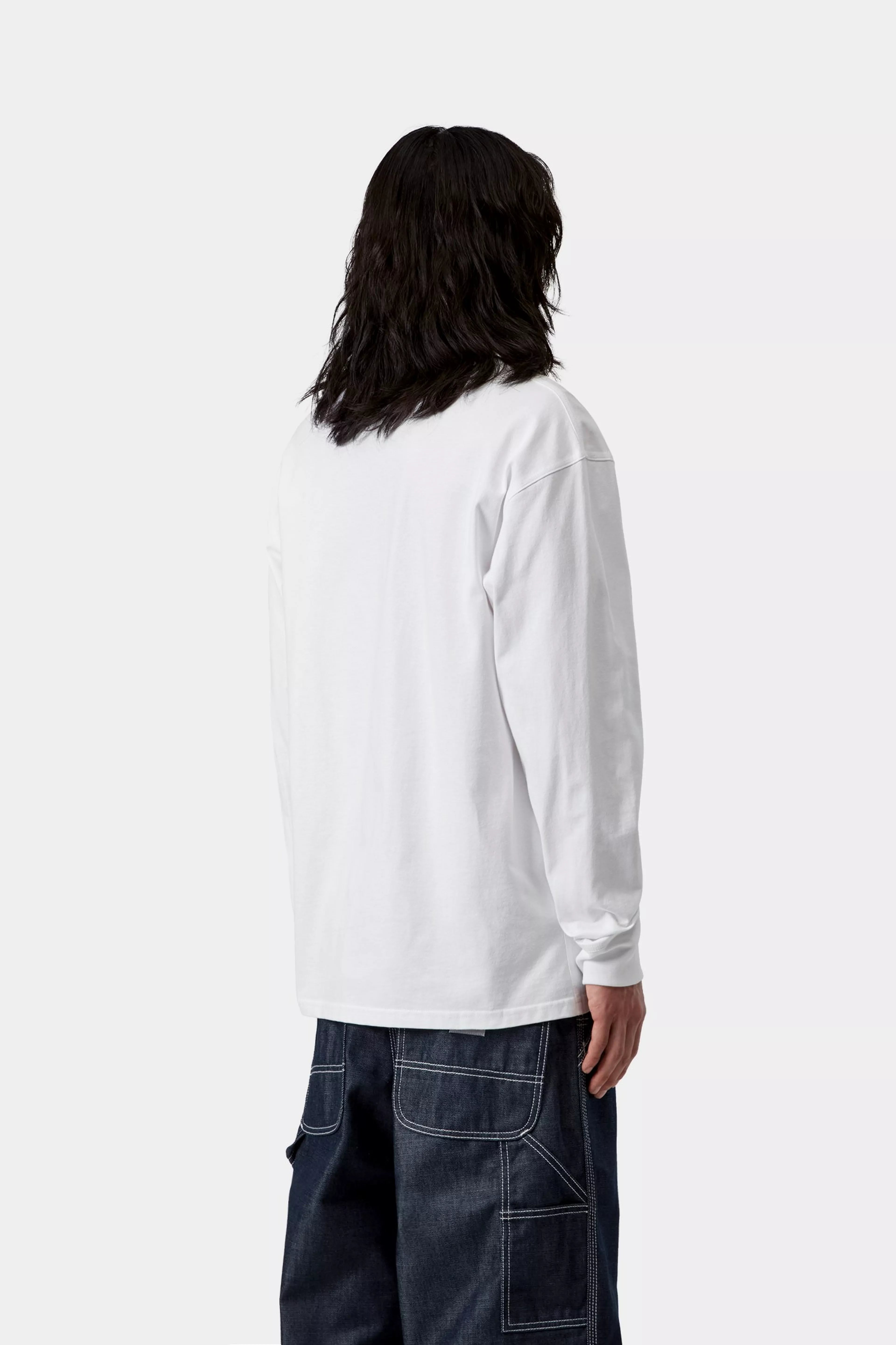 L/S American Script T-Shirt - White 3