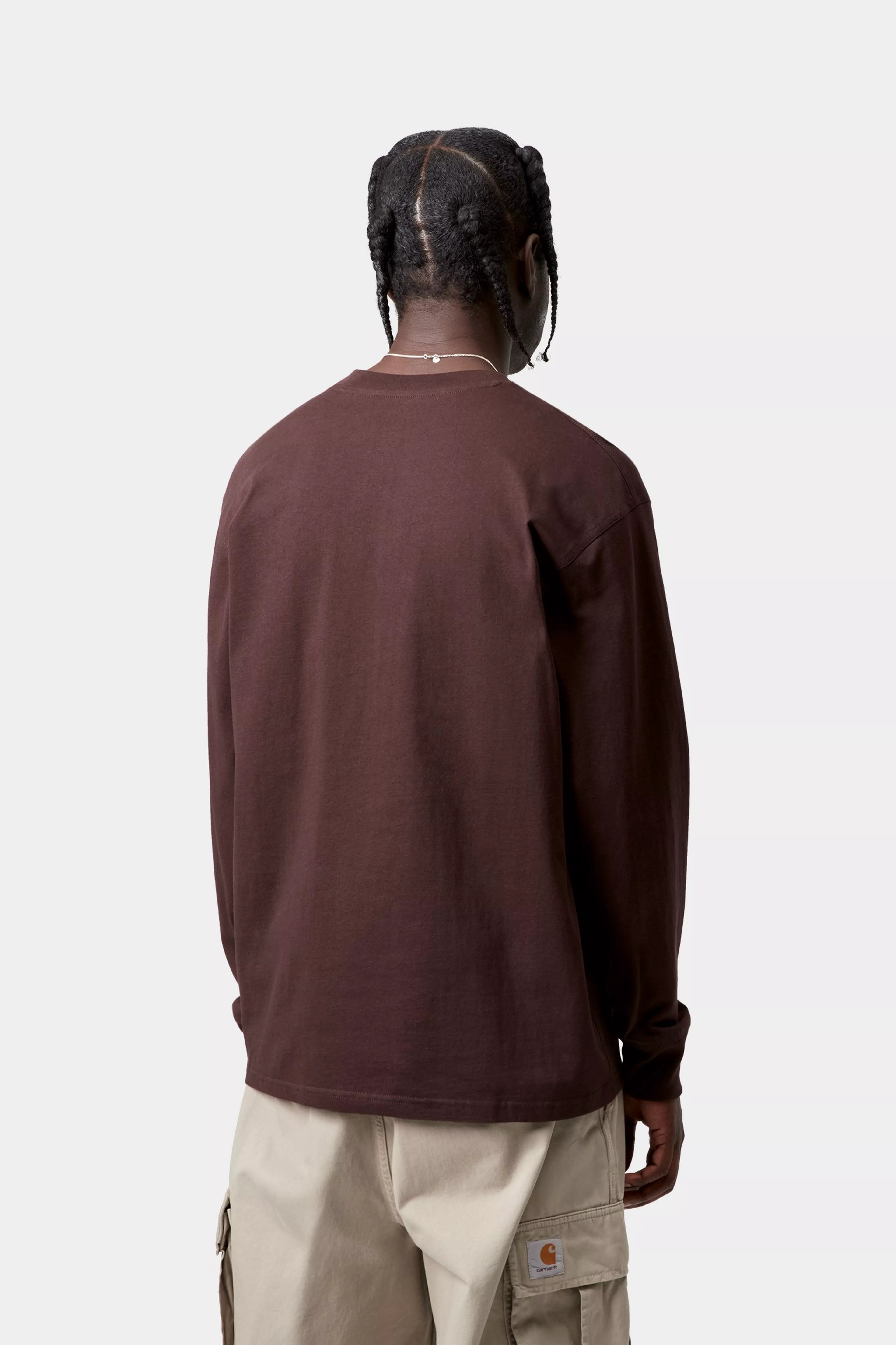 L/S American Script T-Shirt - Palisander 3