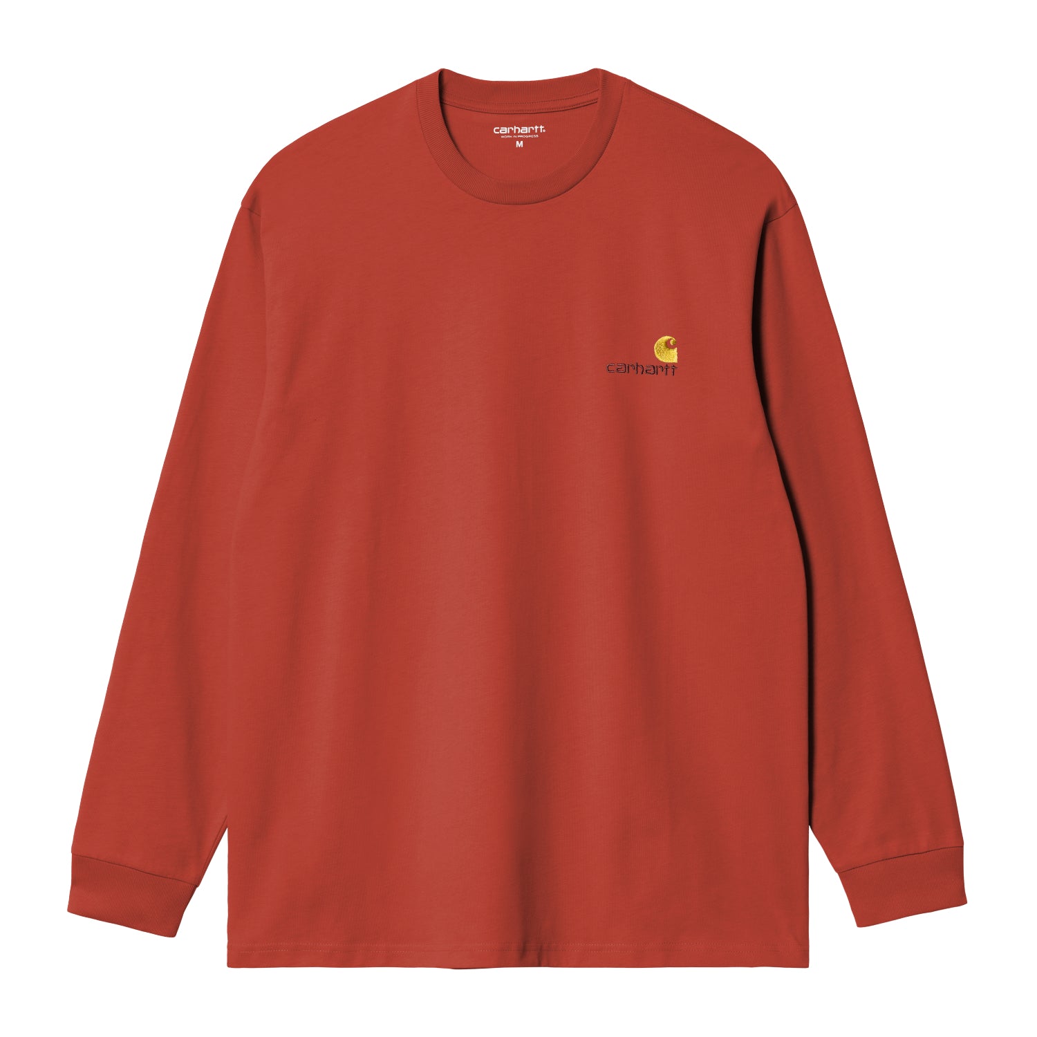 L/S American Script T-Shirt - Oxide Red