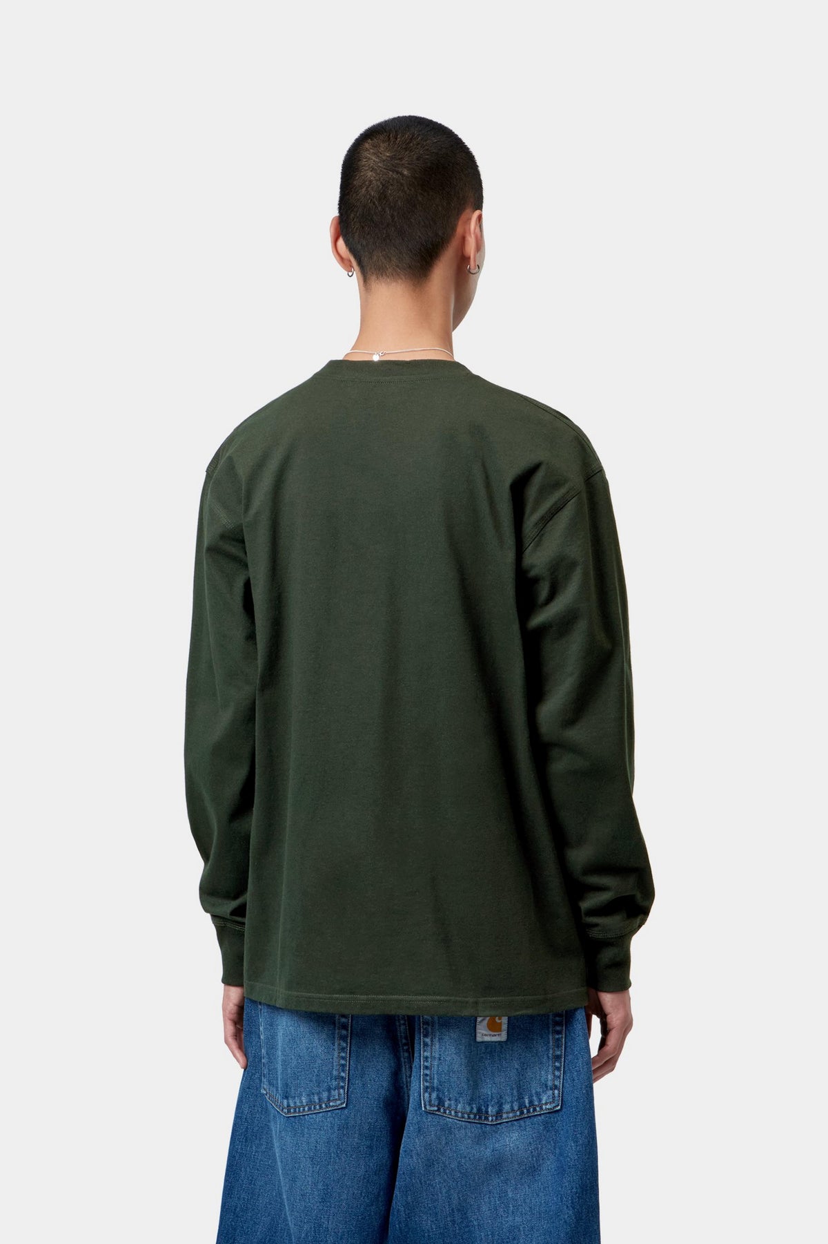 L/S American Script T-Shirt - Raven