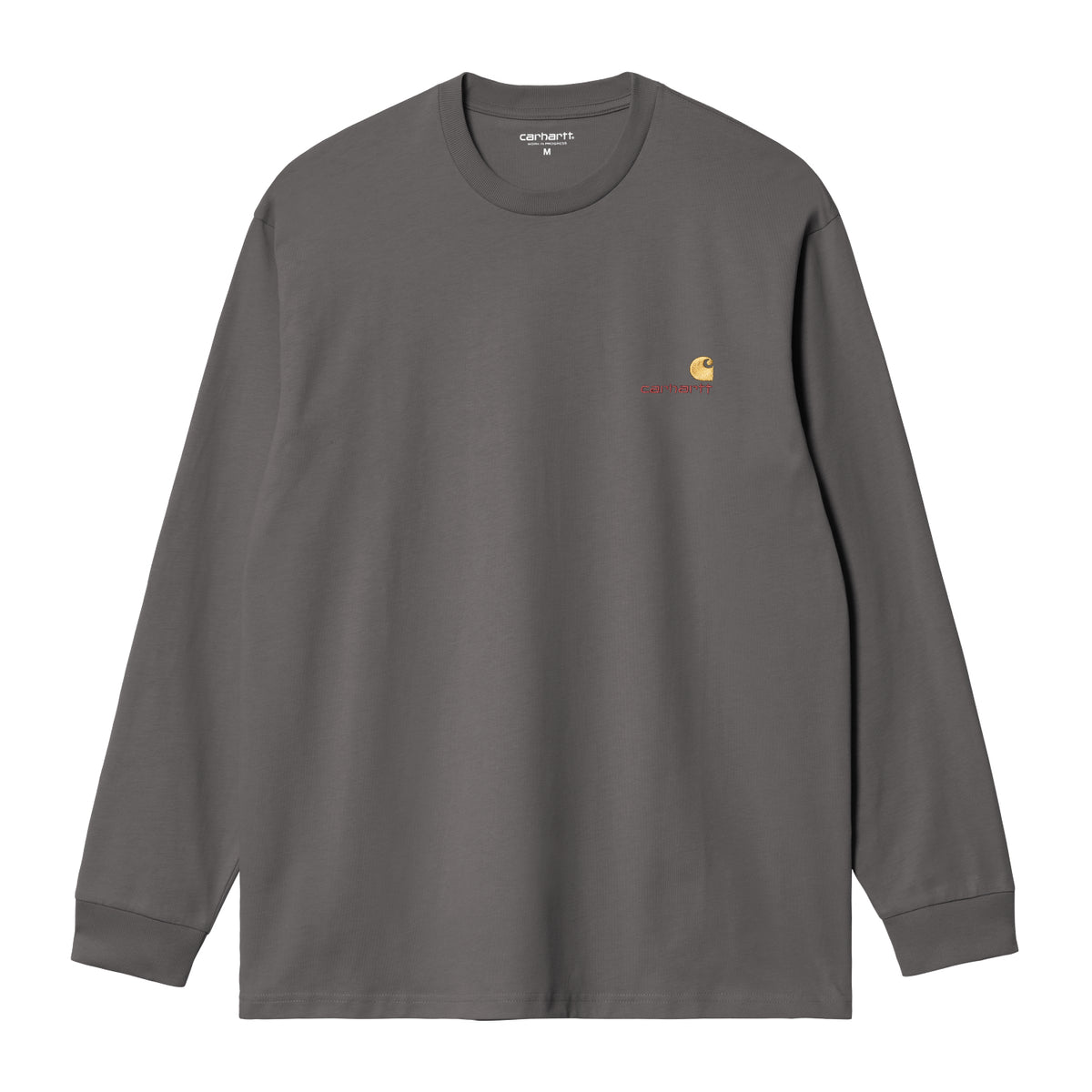 L/S American Script T-Shirt - Graphite