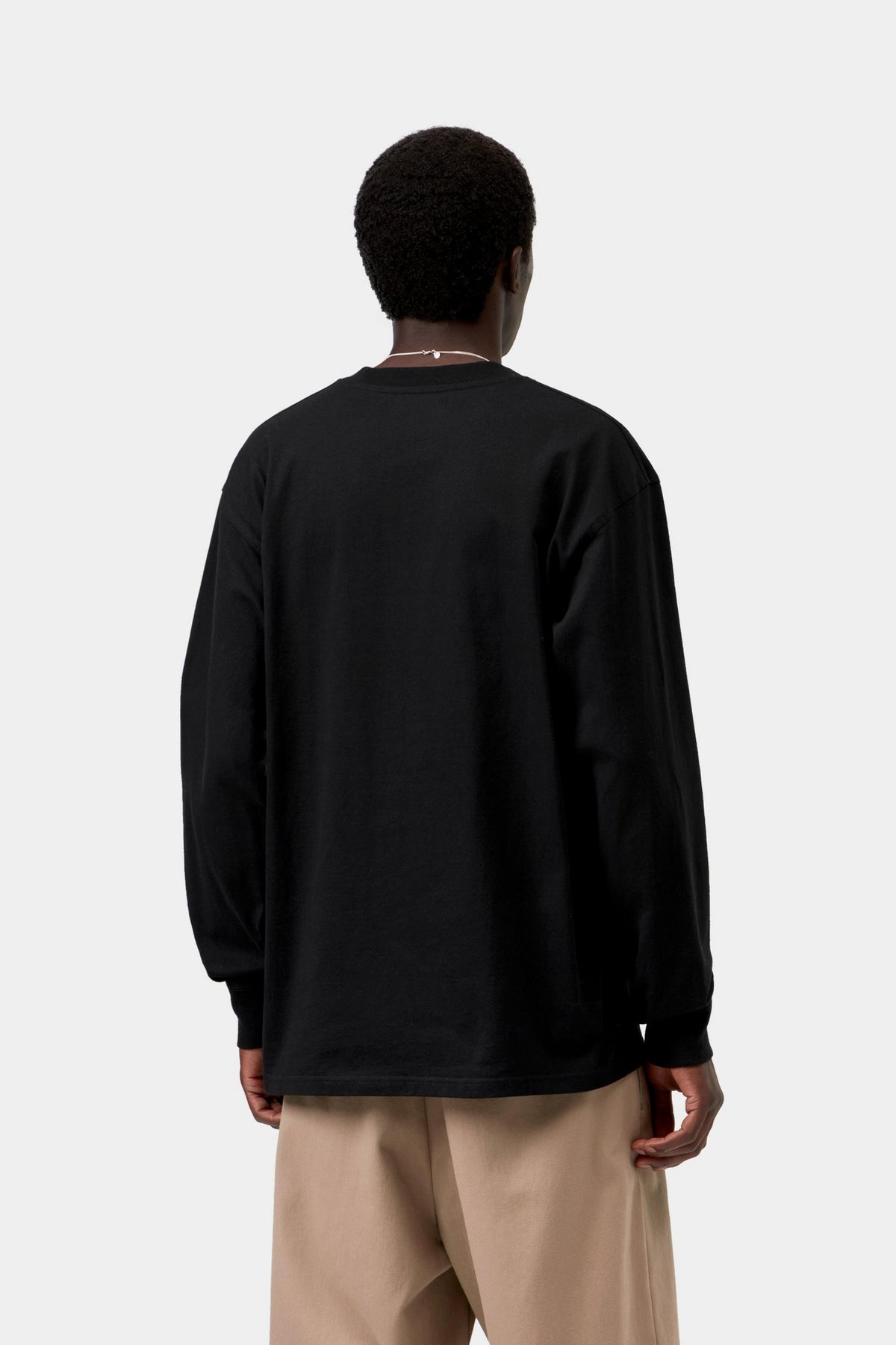 L/S American Script T-Shirt - Black