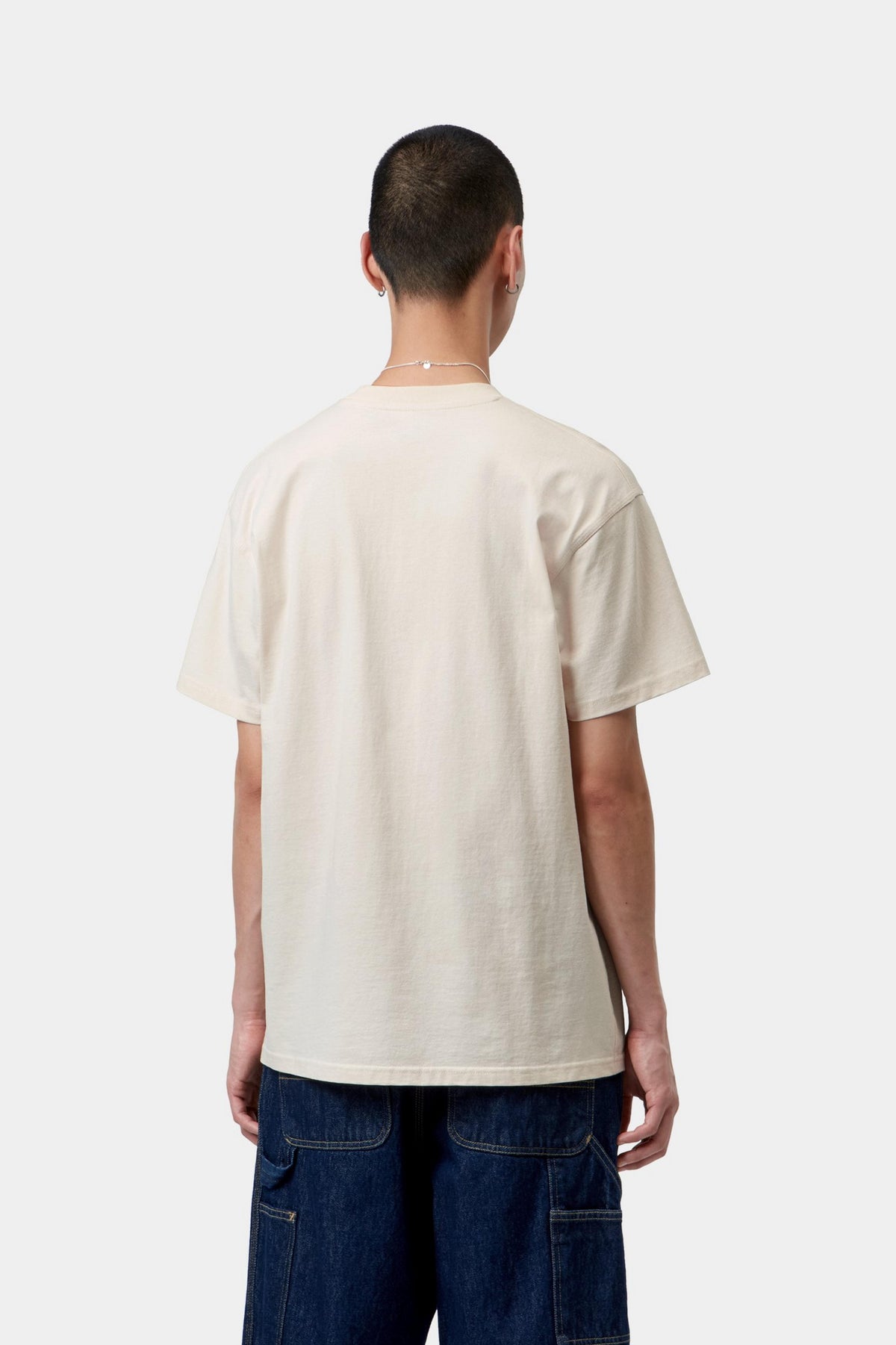 S/S American Script T-Shirt - Natural