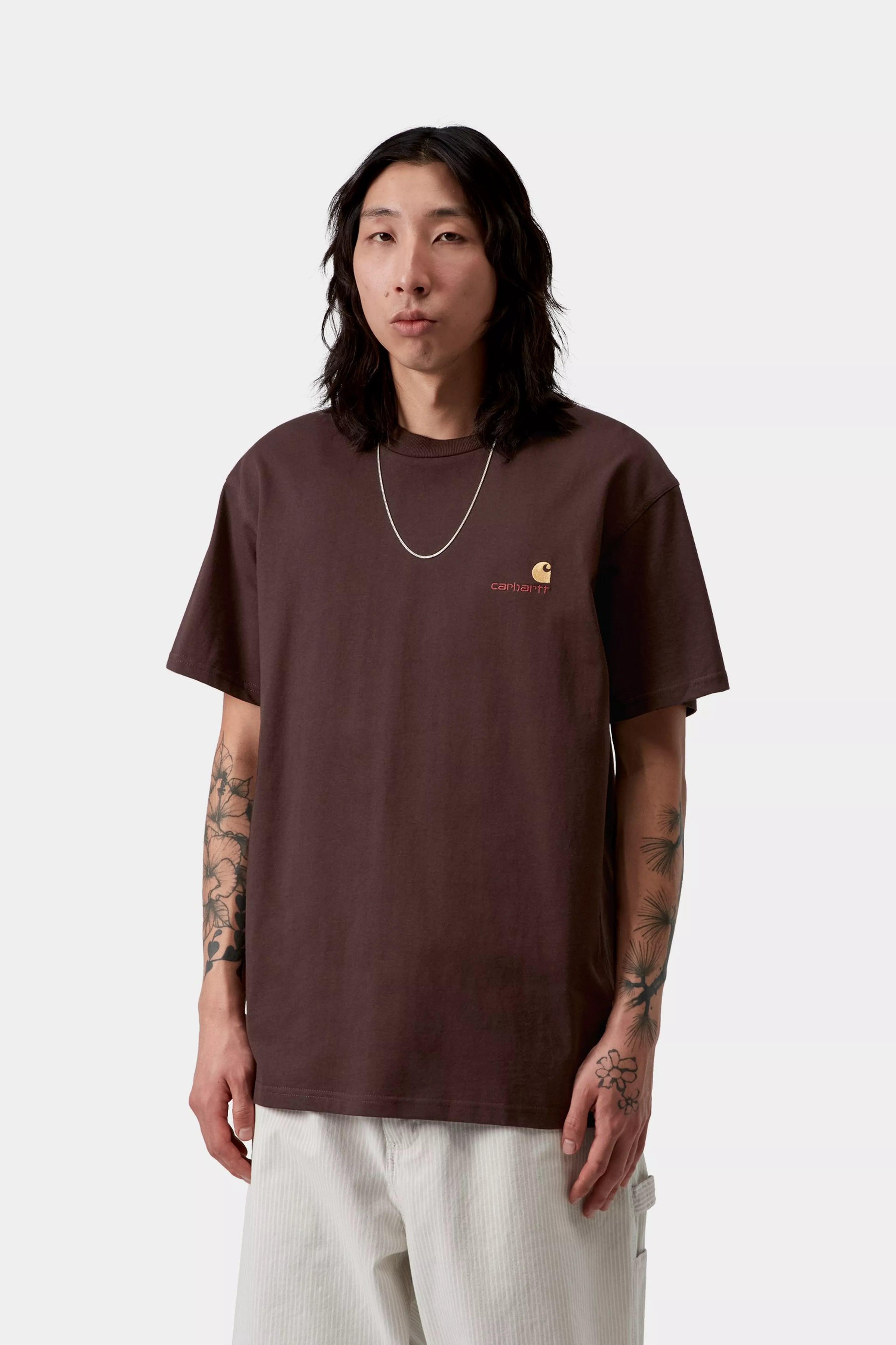 S/S American Script T-Shirt - Palisander
