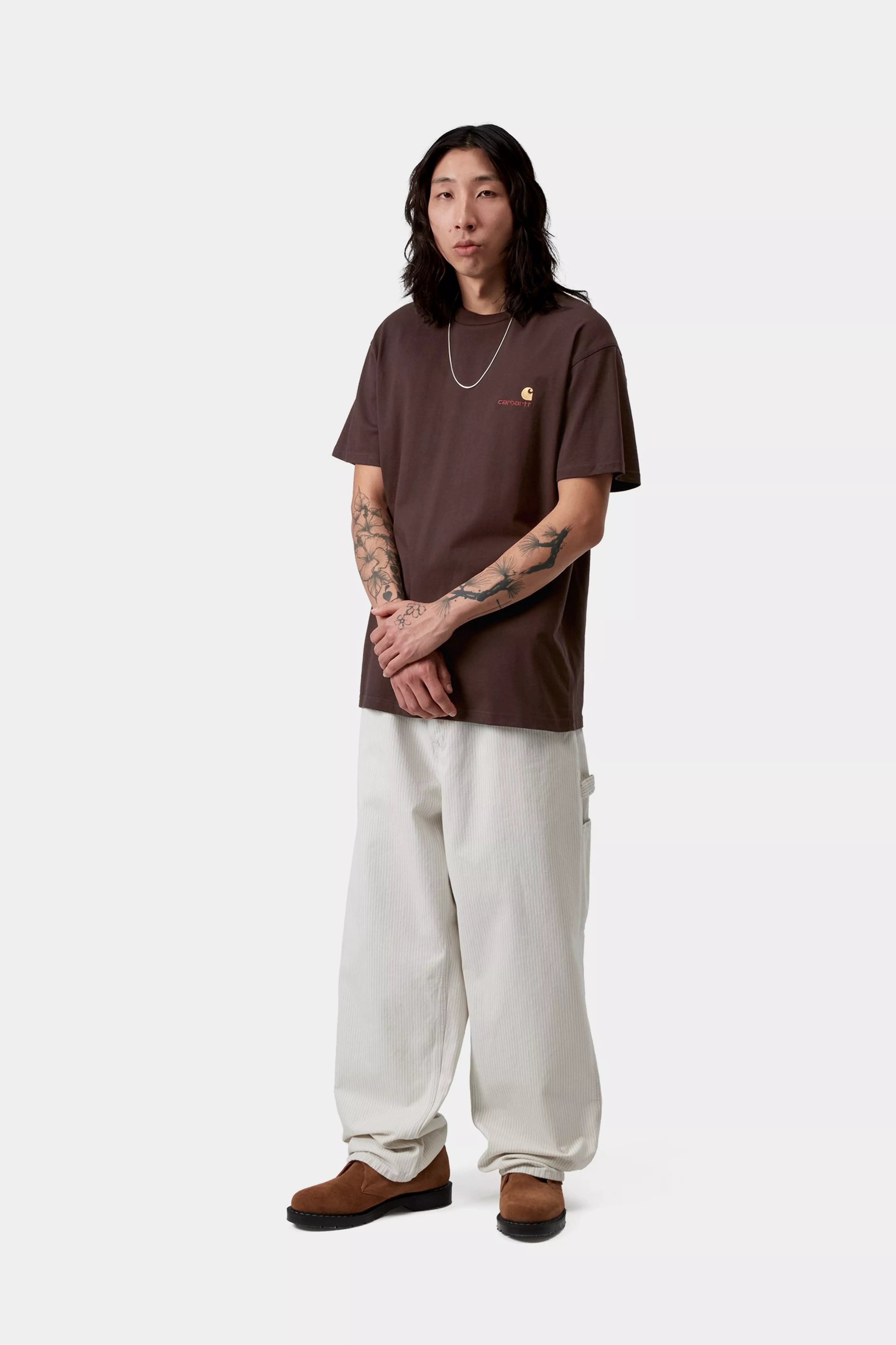 S/S American Script T-Shirt - Palisander 4