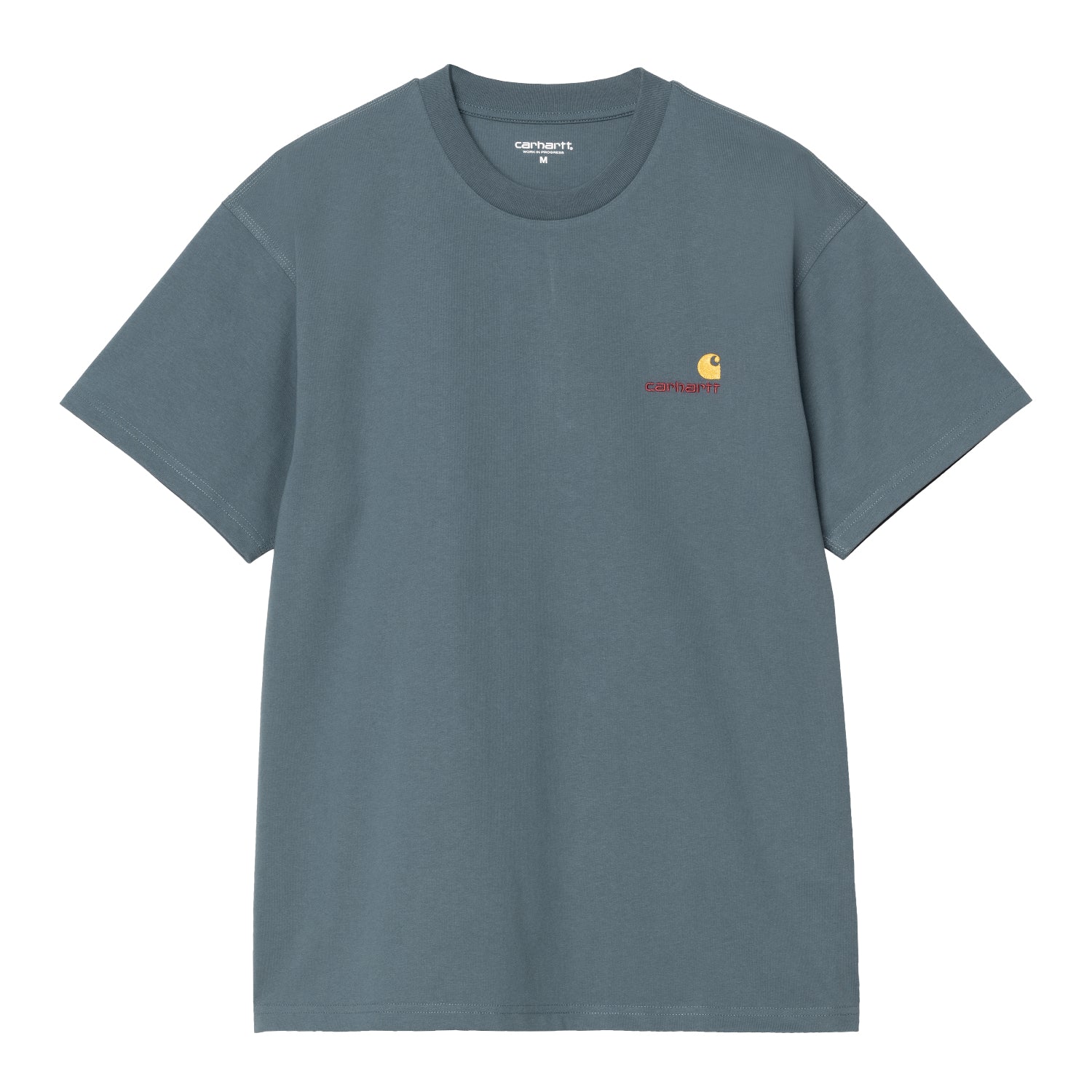 S/S American Script T-Shirt - Office Blue