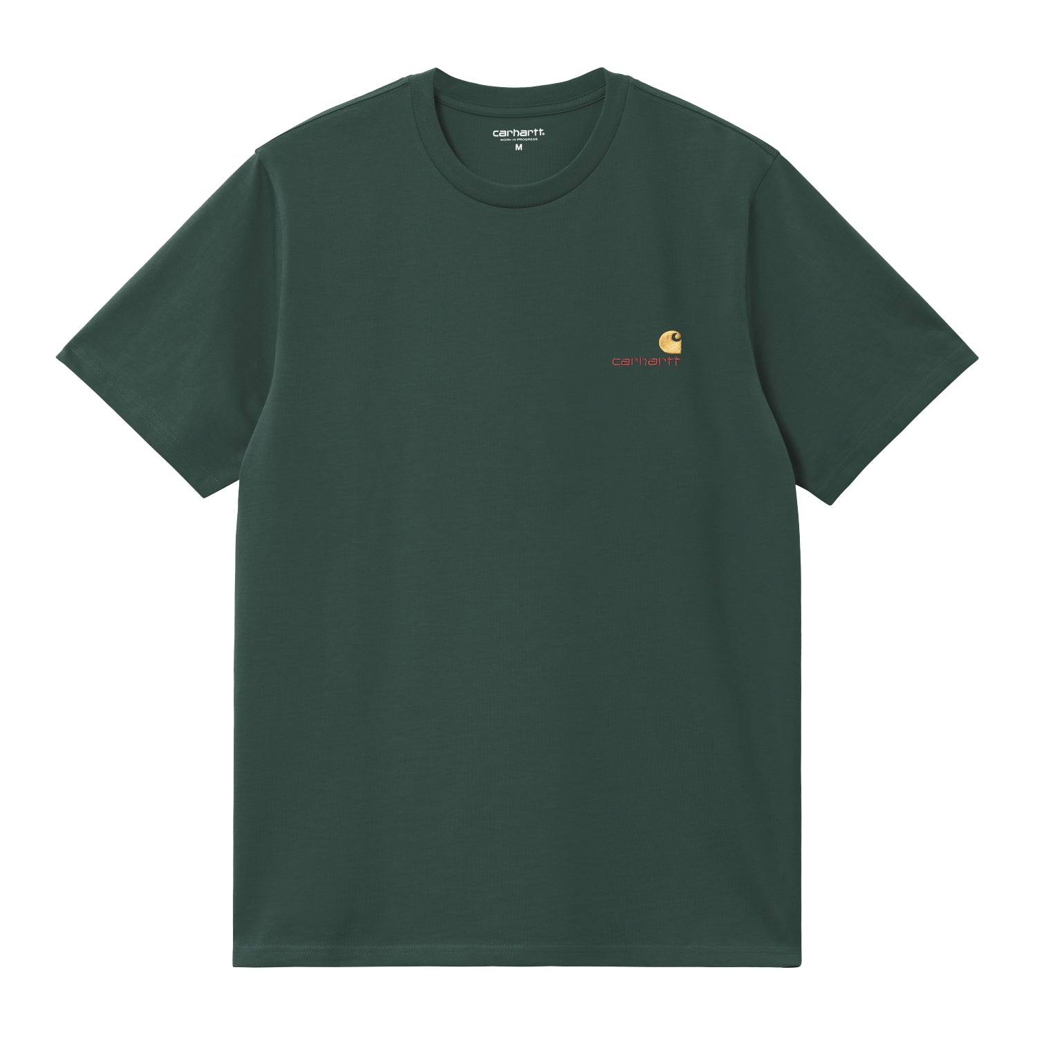 S/S American Script T-Shirt - Kale Green