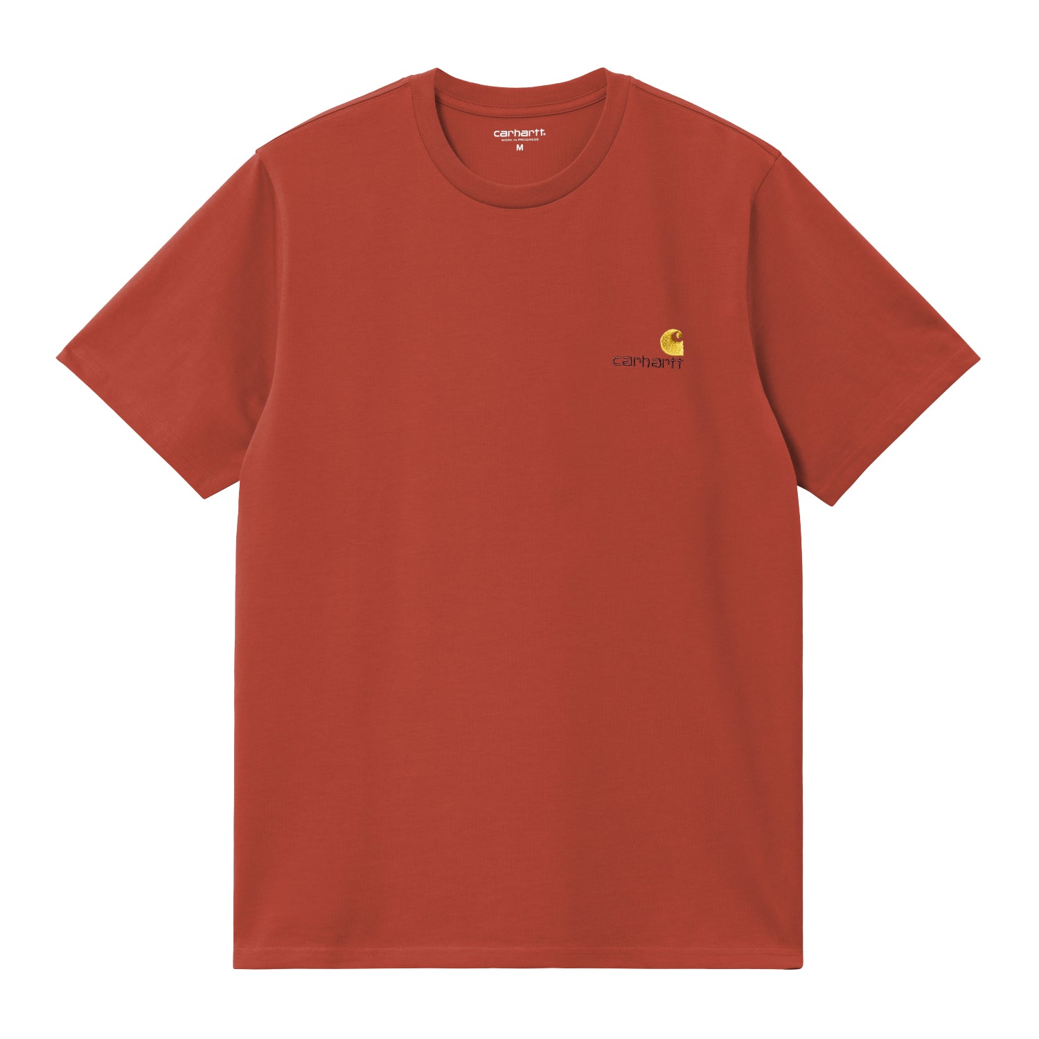 S/S American Script T-Shirt - Oxide Red 1