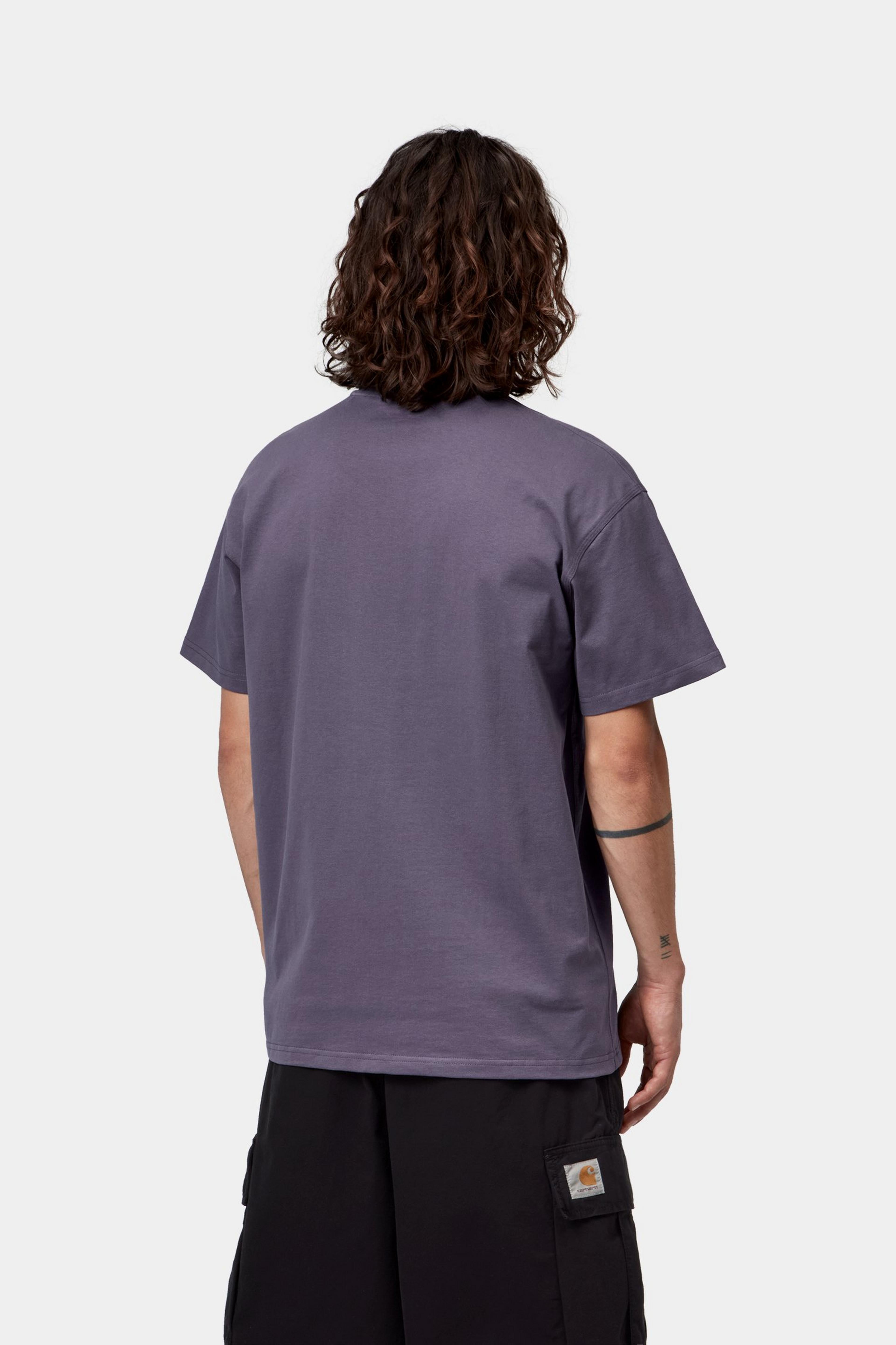 S/S American Script T-Shirt - Shady Purple