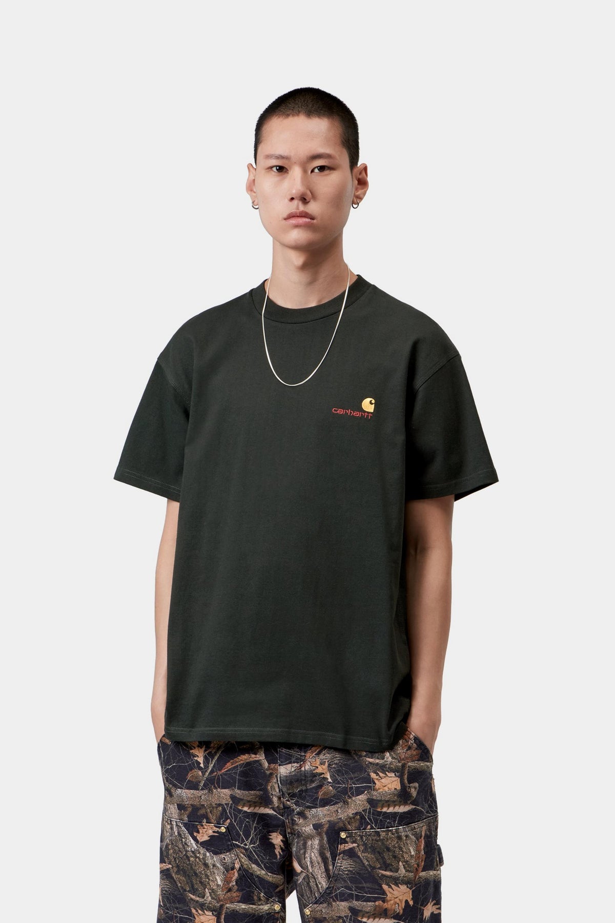 S/S American Script T-Shirt - Raven