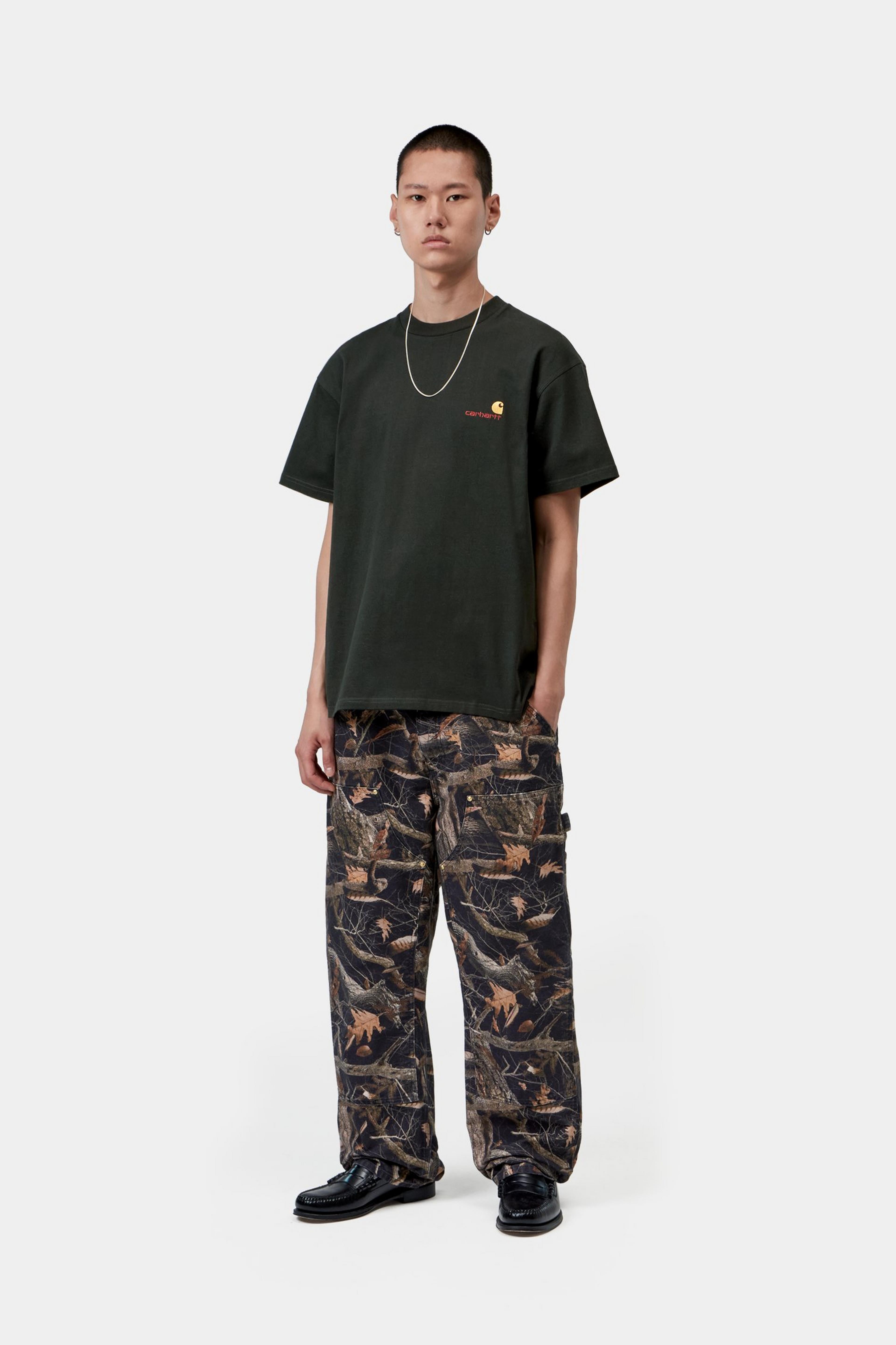 S/S American Script T-Shirt - Raven