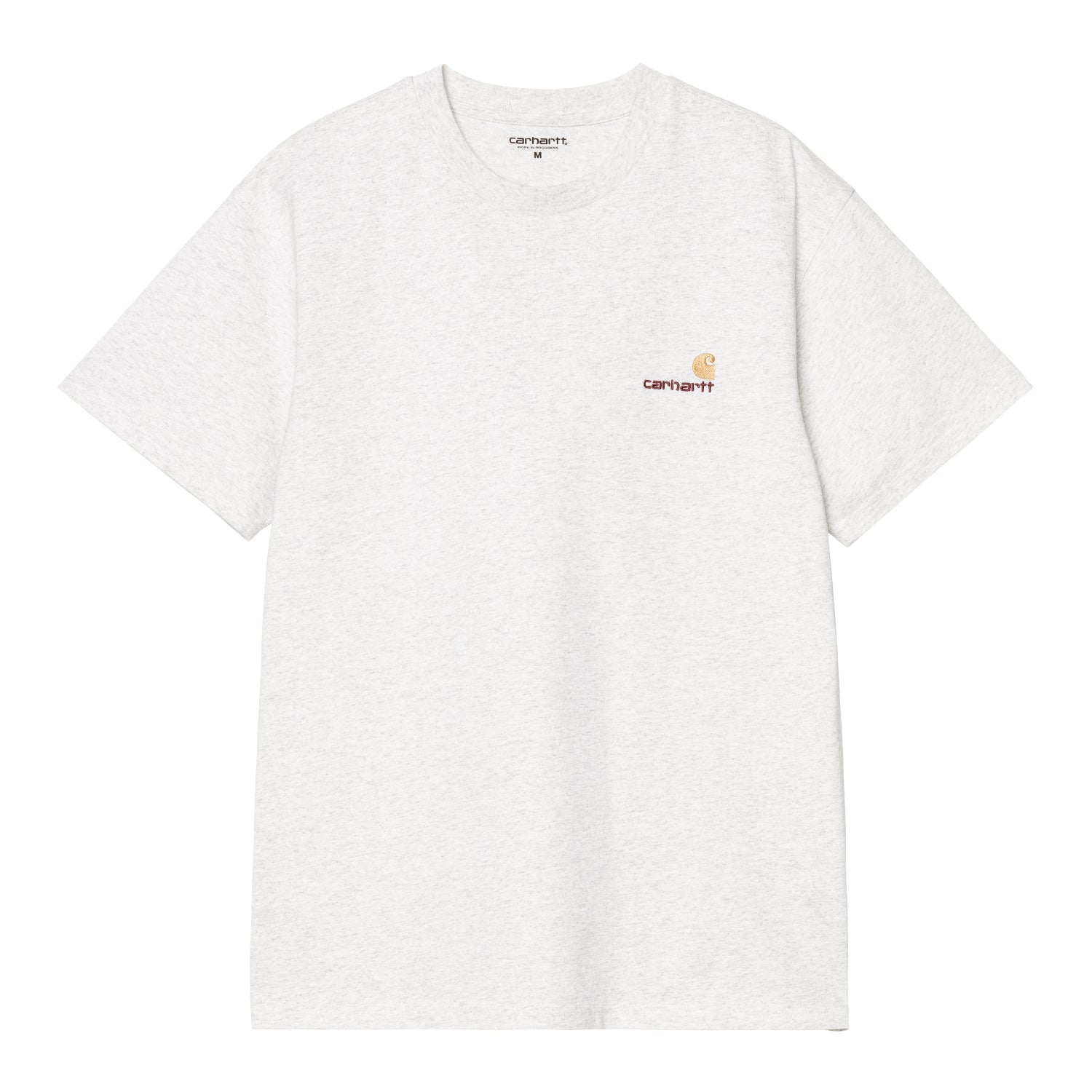 S/S American Script T-Shirt - Ash Heather