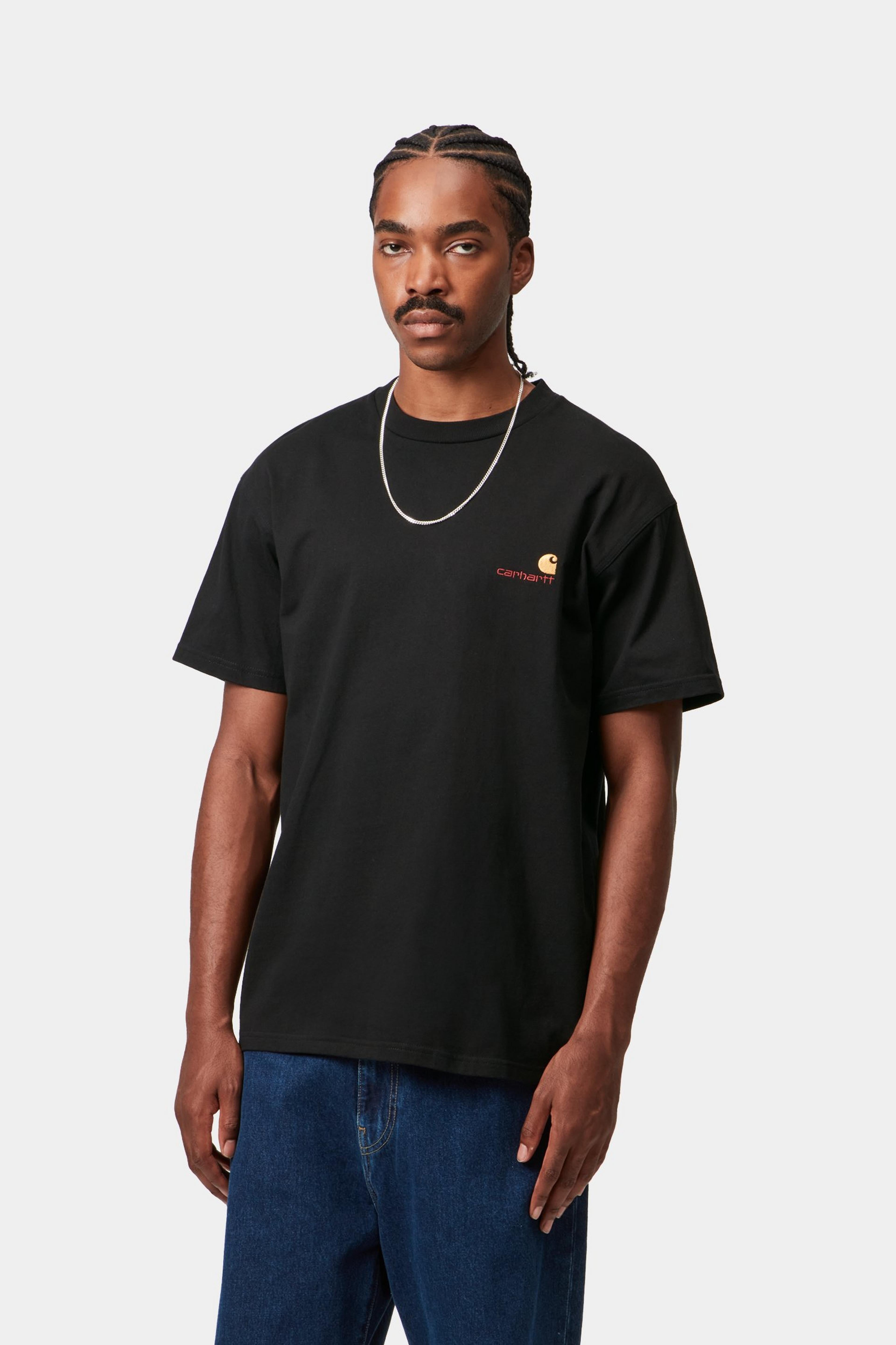 S/S American Script T-Shirt - Black 2