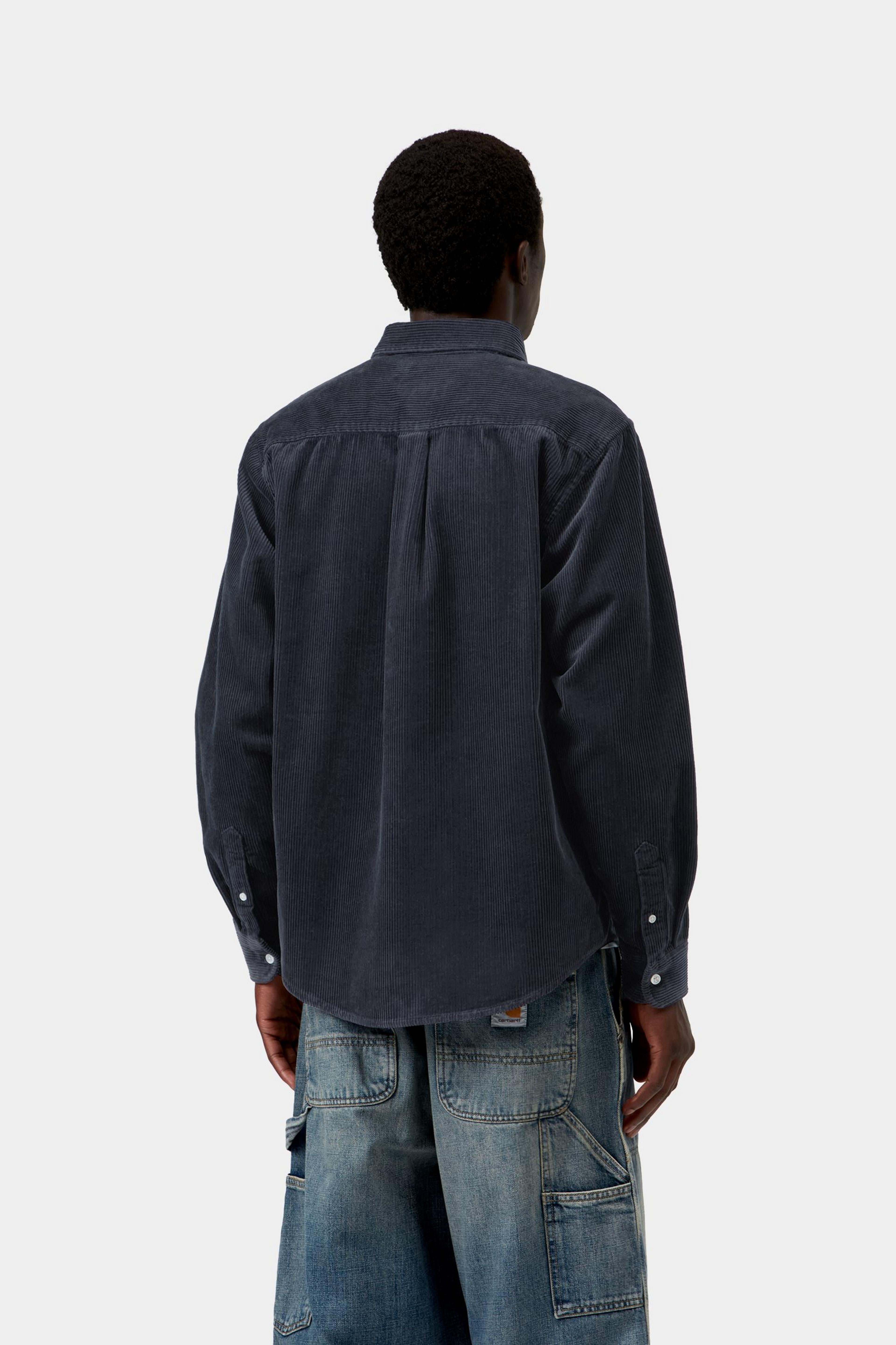 L/S Madison Cord Shirt - Dark Navy 3