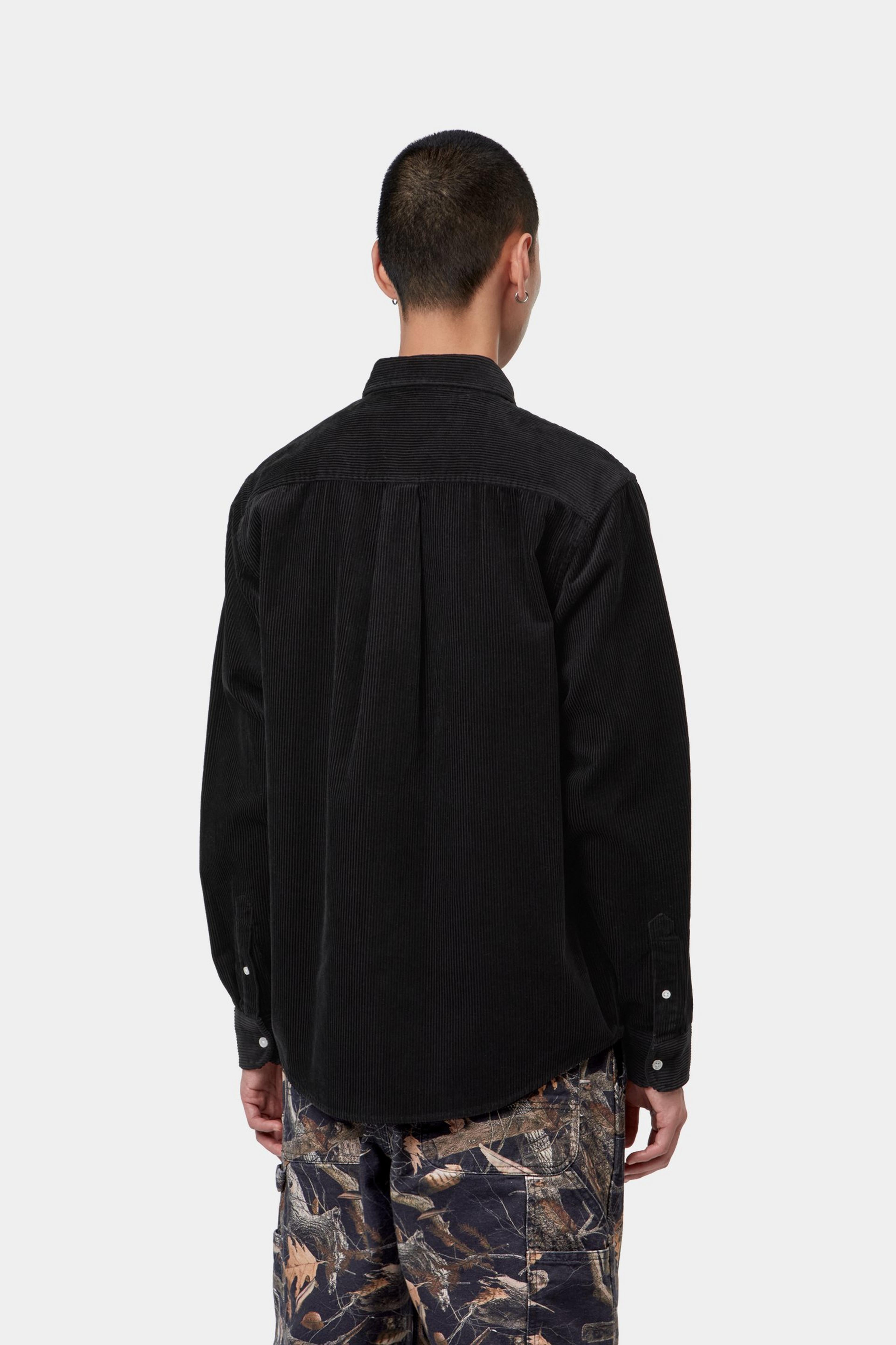 L/S Madison Cord Shirt - Soot 3