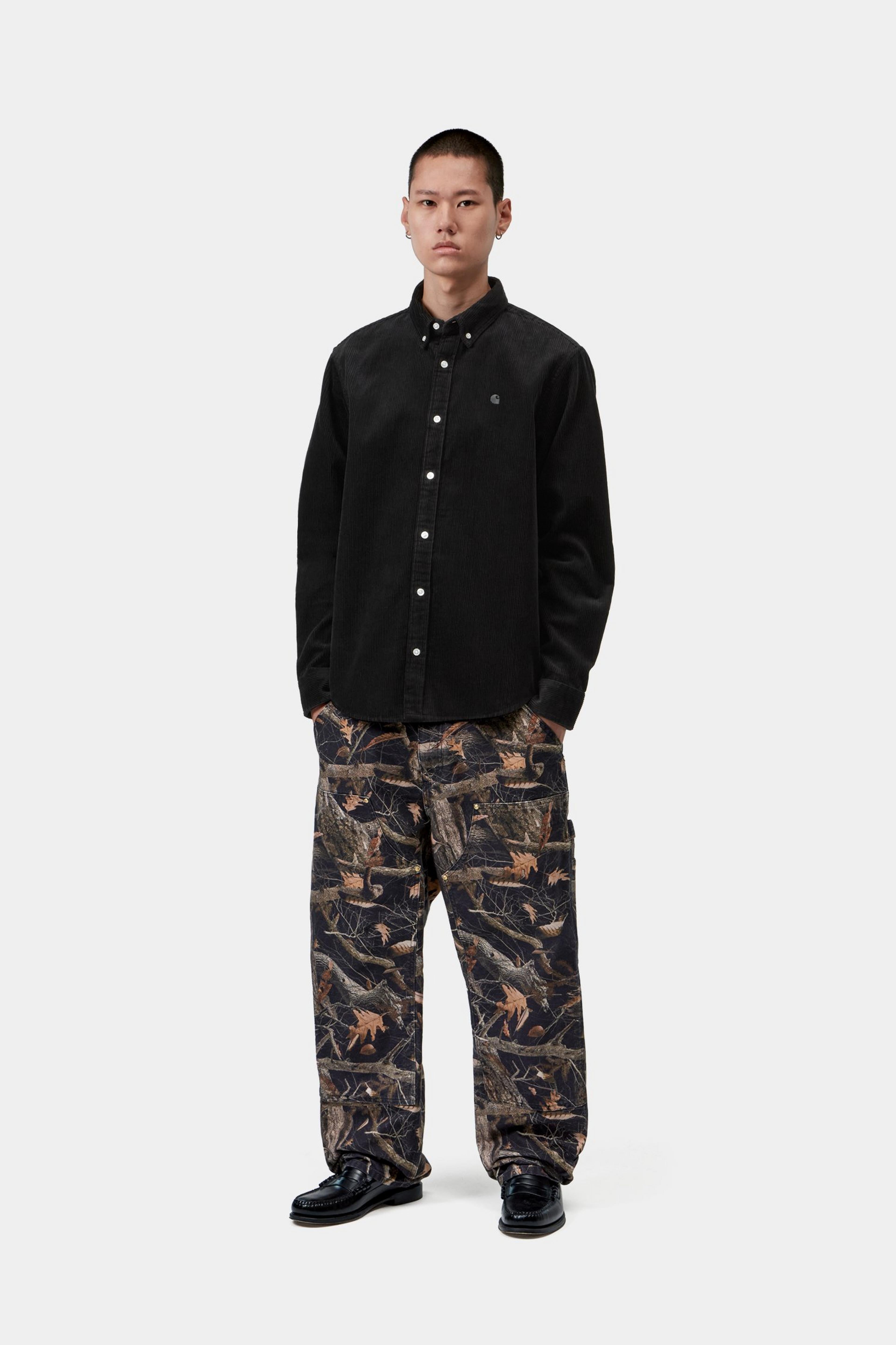 L/S Madison Cord Shirt - Soot 4