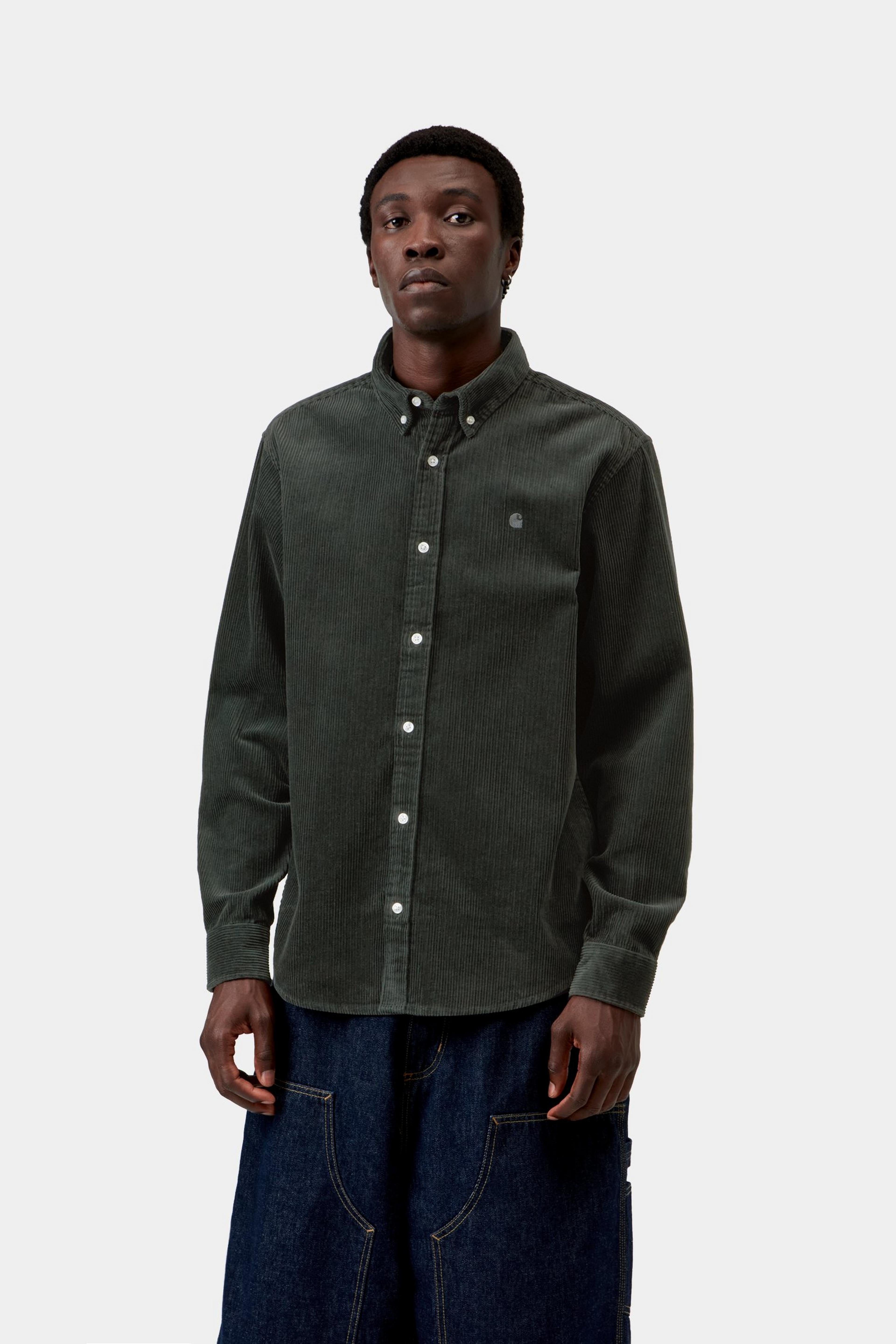 L/S Madison Cord Shirt - Raven 2