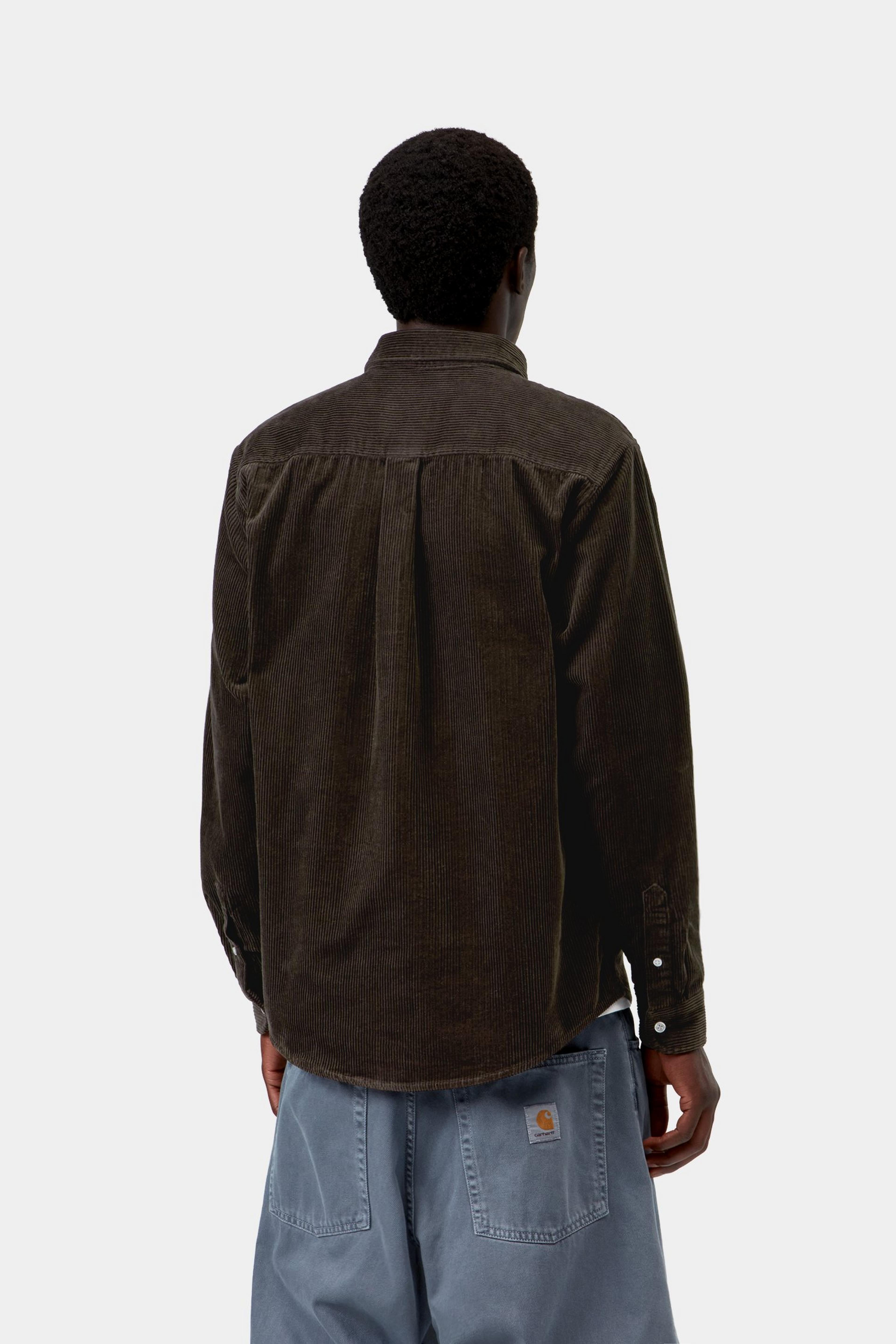 L/S Madison Cord Shirt - Tobacco 3