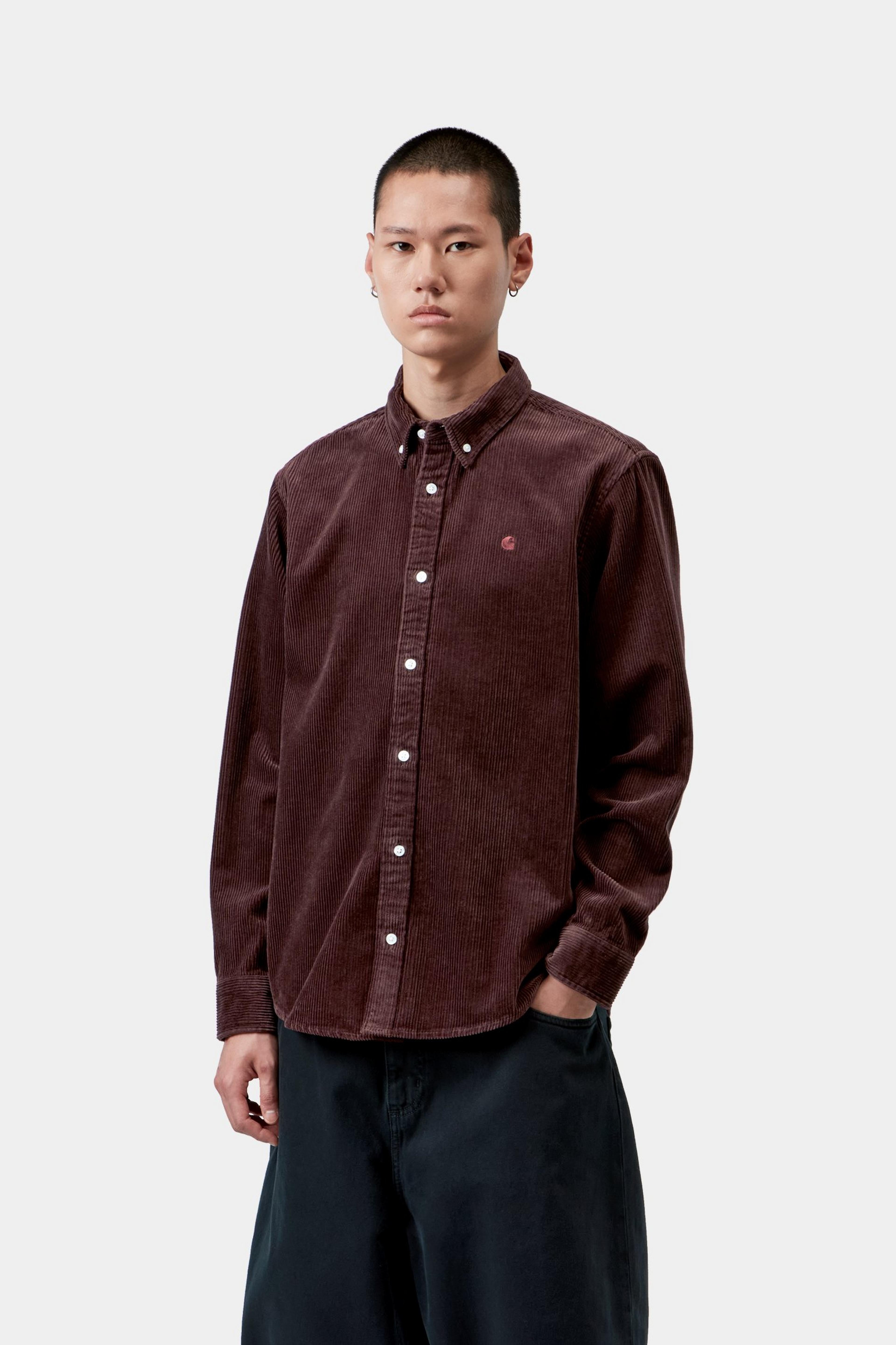L/S Madison Cord Shirt - Amarone 2