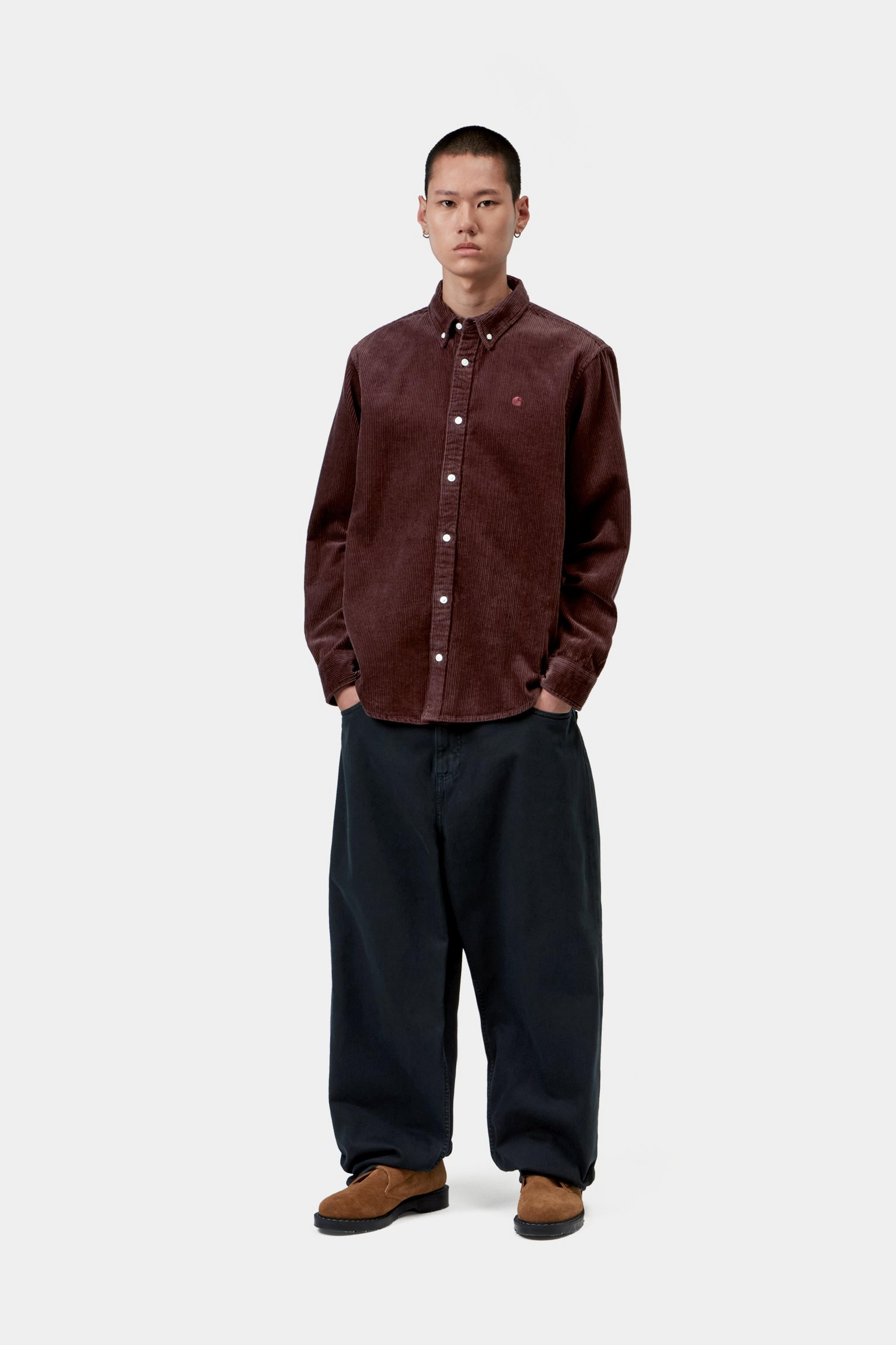 L/S Madison Cord Shirt - Amarone 4