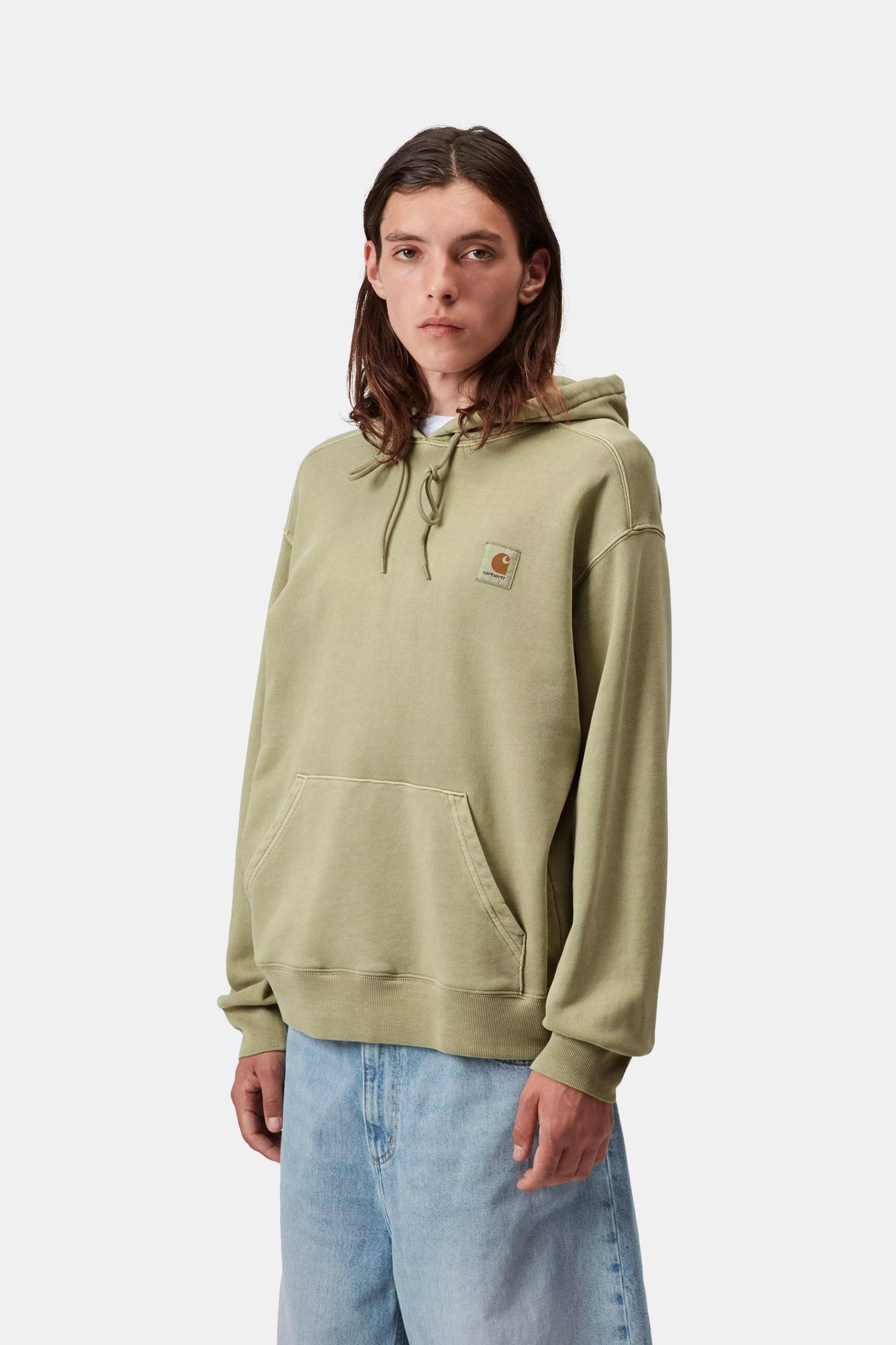 Hooded Nelson Sweat - Gentle Green (garment dyed) 2