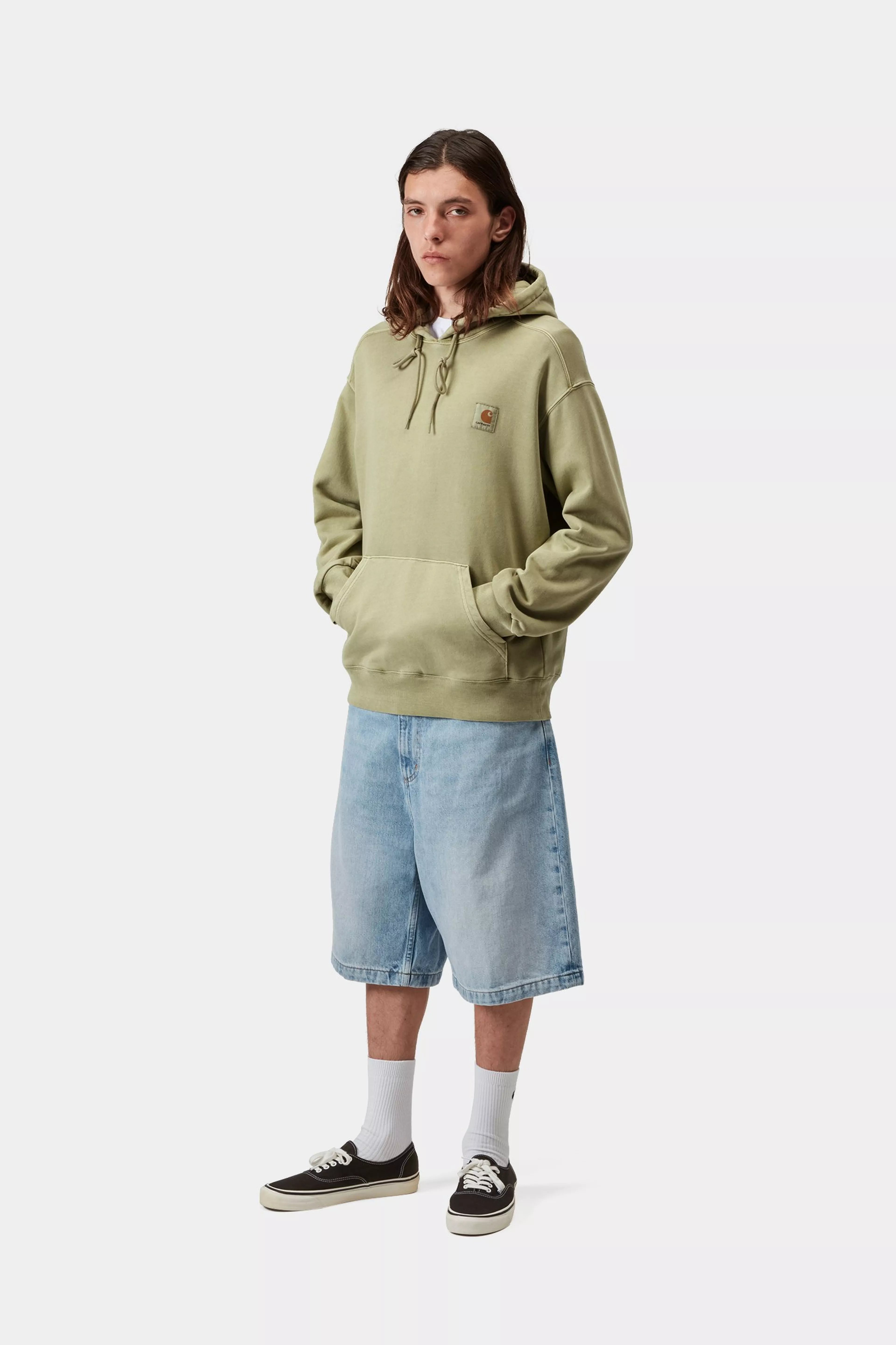 Hooded Nelson Sweat - Gentle Green (garment dyed) 4