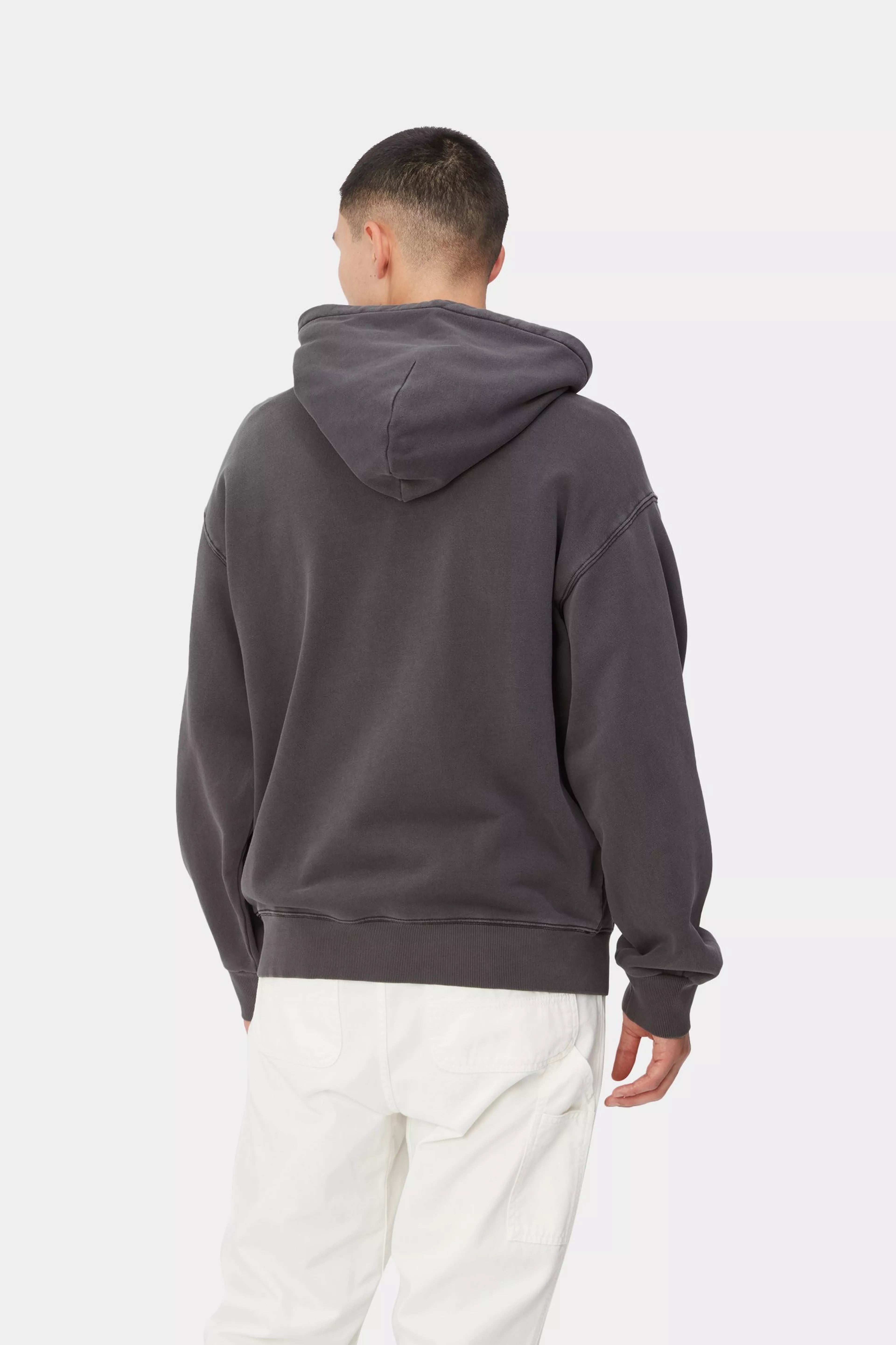 Hooded Nelson Sweat - Black (garment dyed) 3