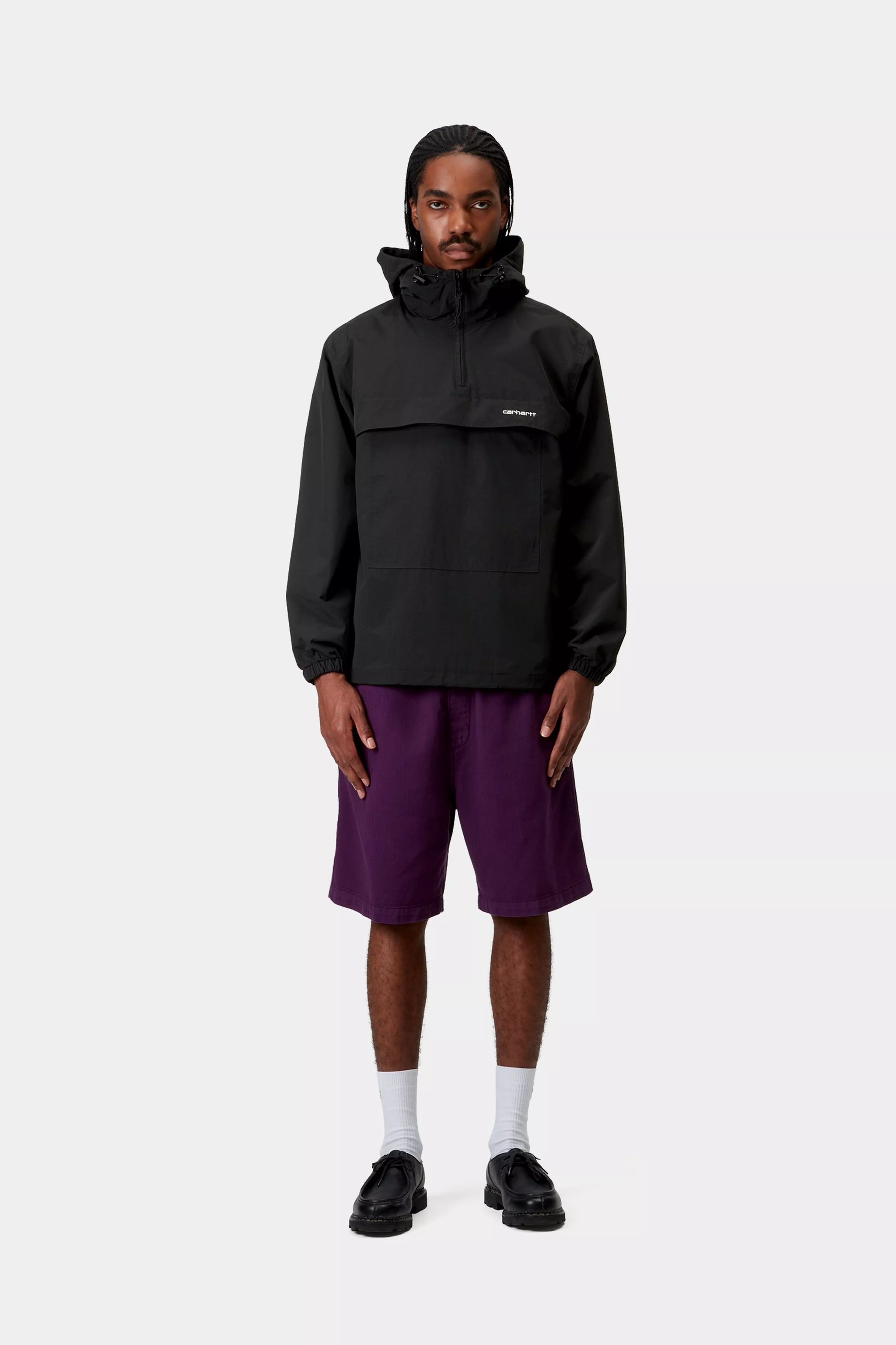 Windbreaker Pullover - Black / White 4