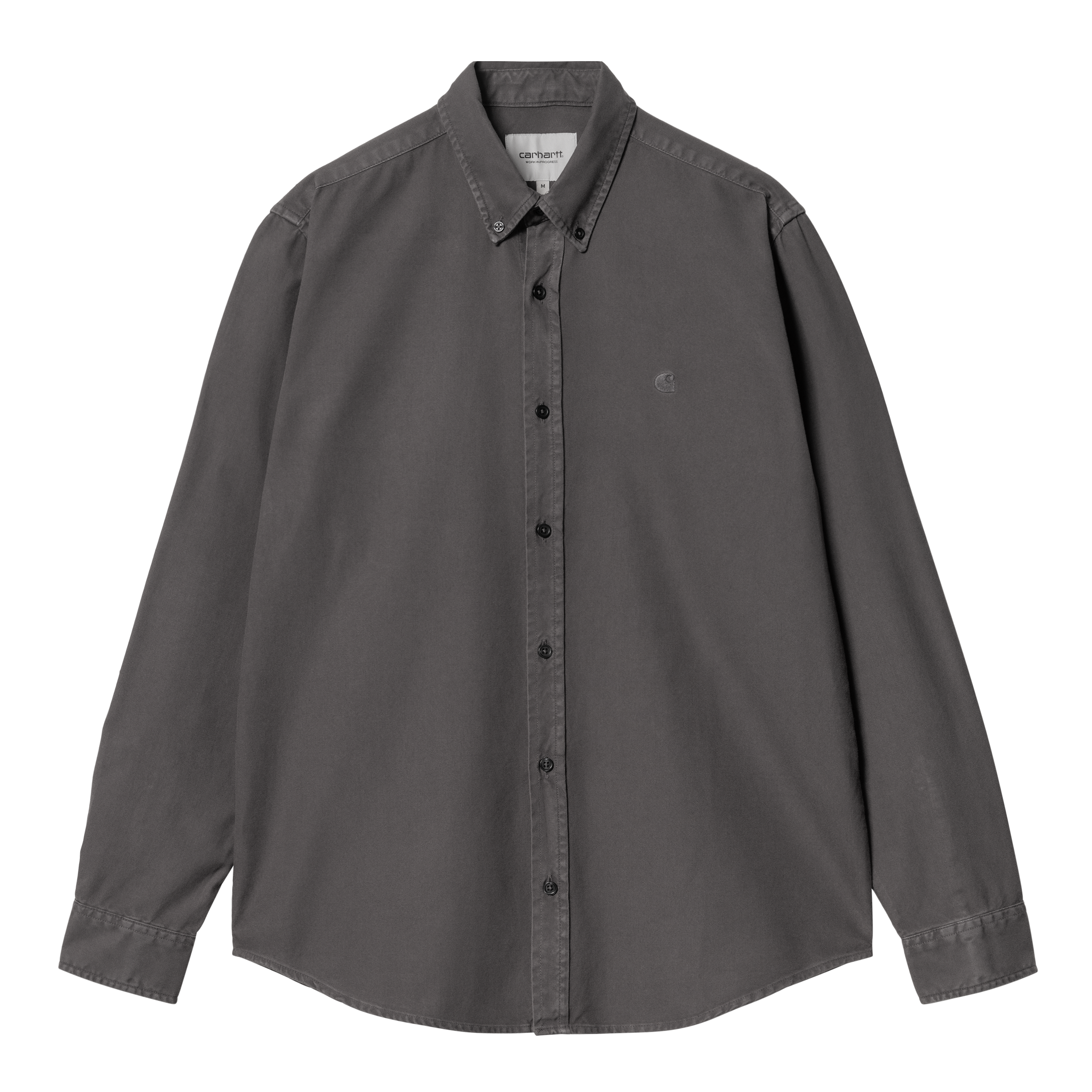 L/S Bolton Shirt - Graphite (garment dyed)