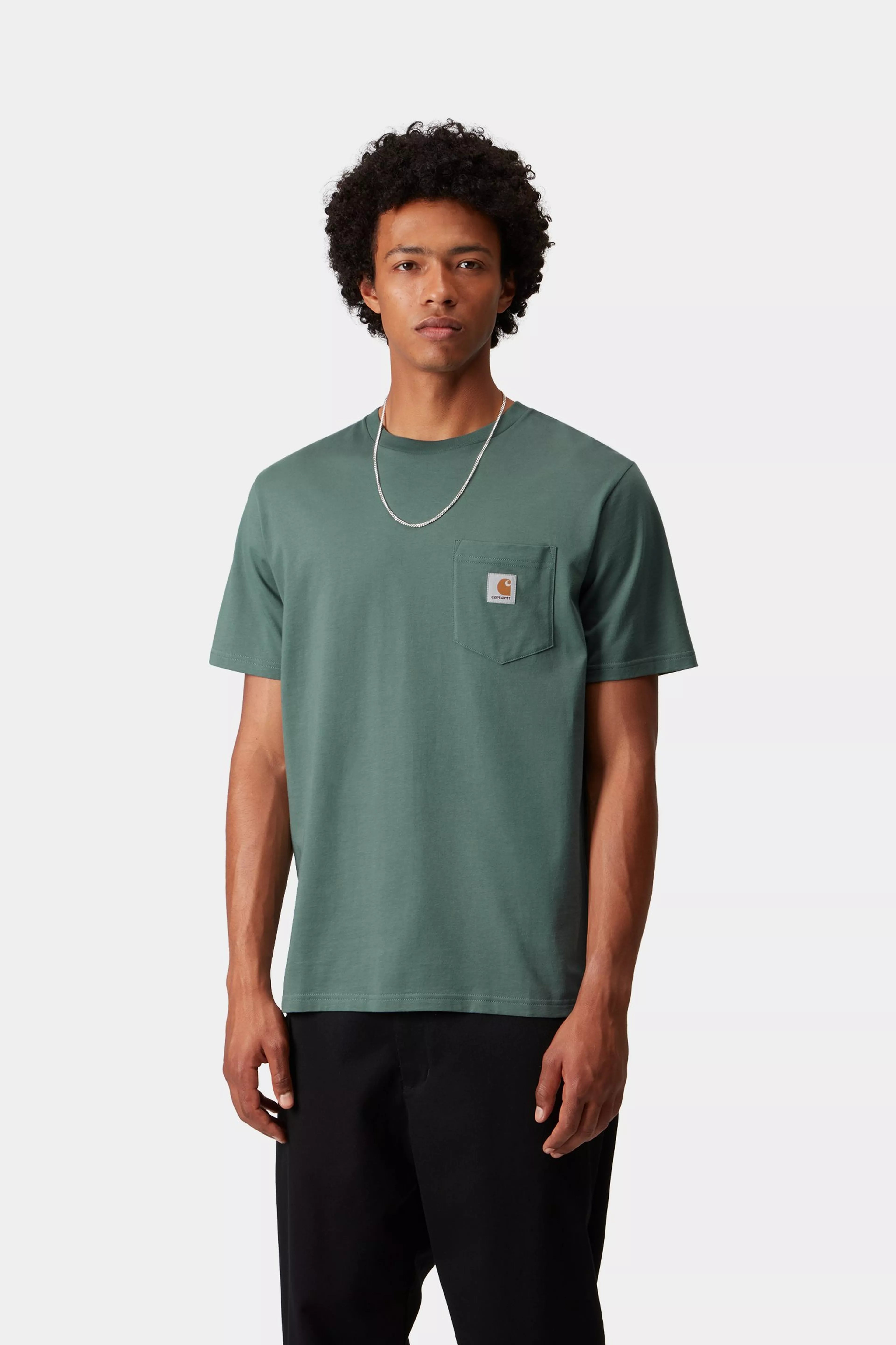 S/S POCKET T-SHIRT  - Silver Pine