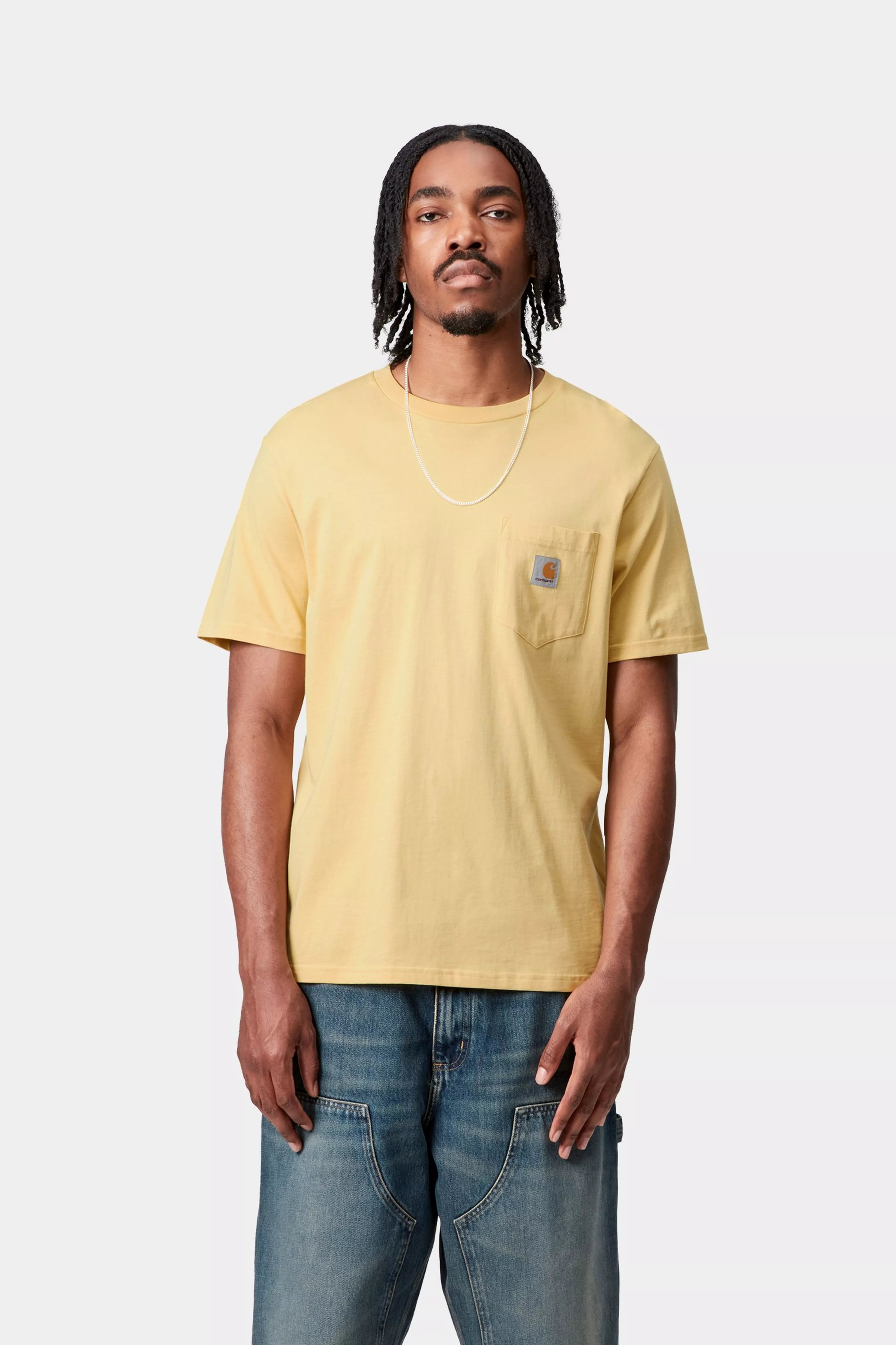 S/S POCKET T-SHIRT  - Air Yellow