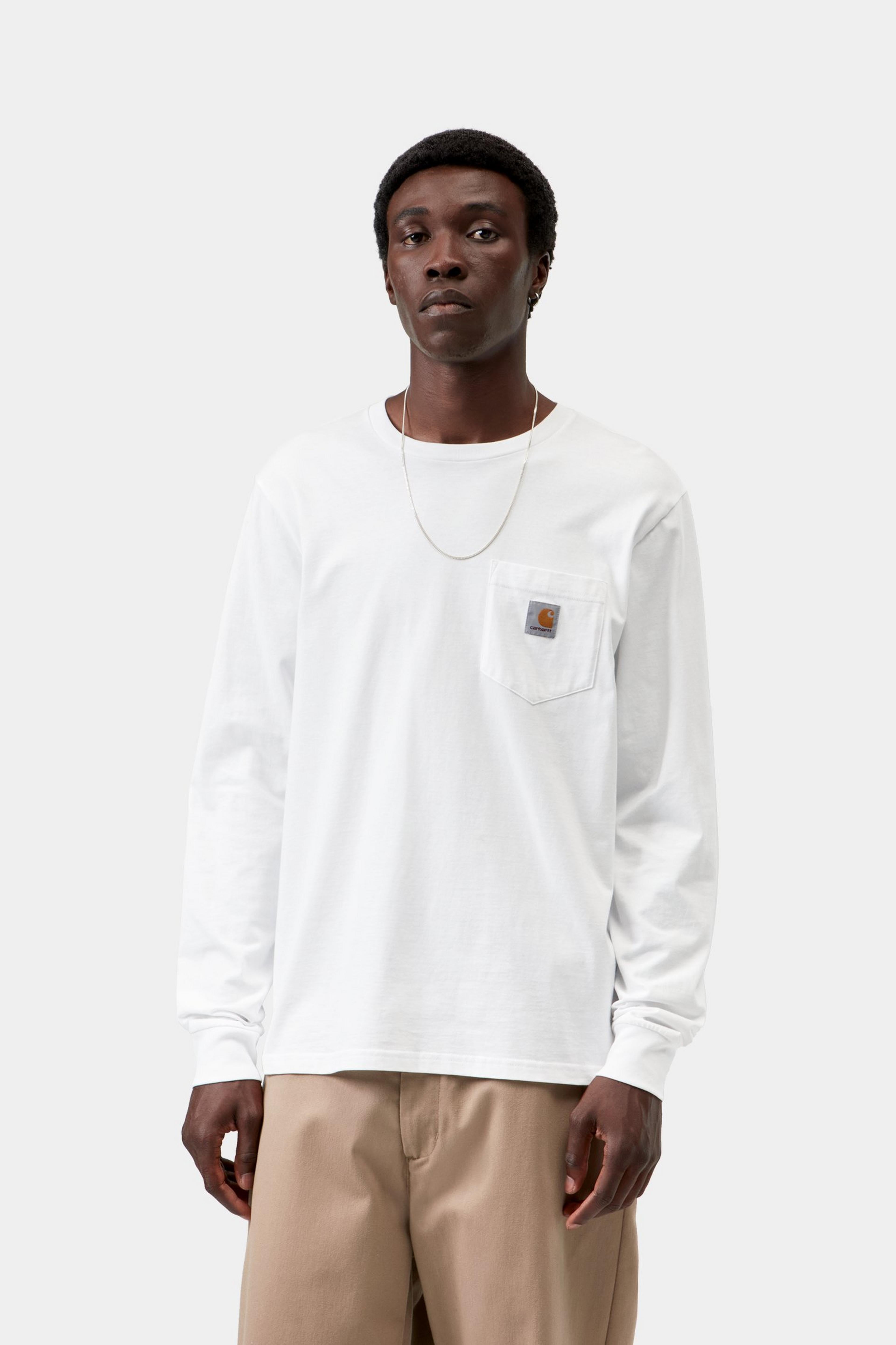 L/S Pocket T-Shirt - White