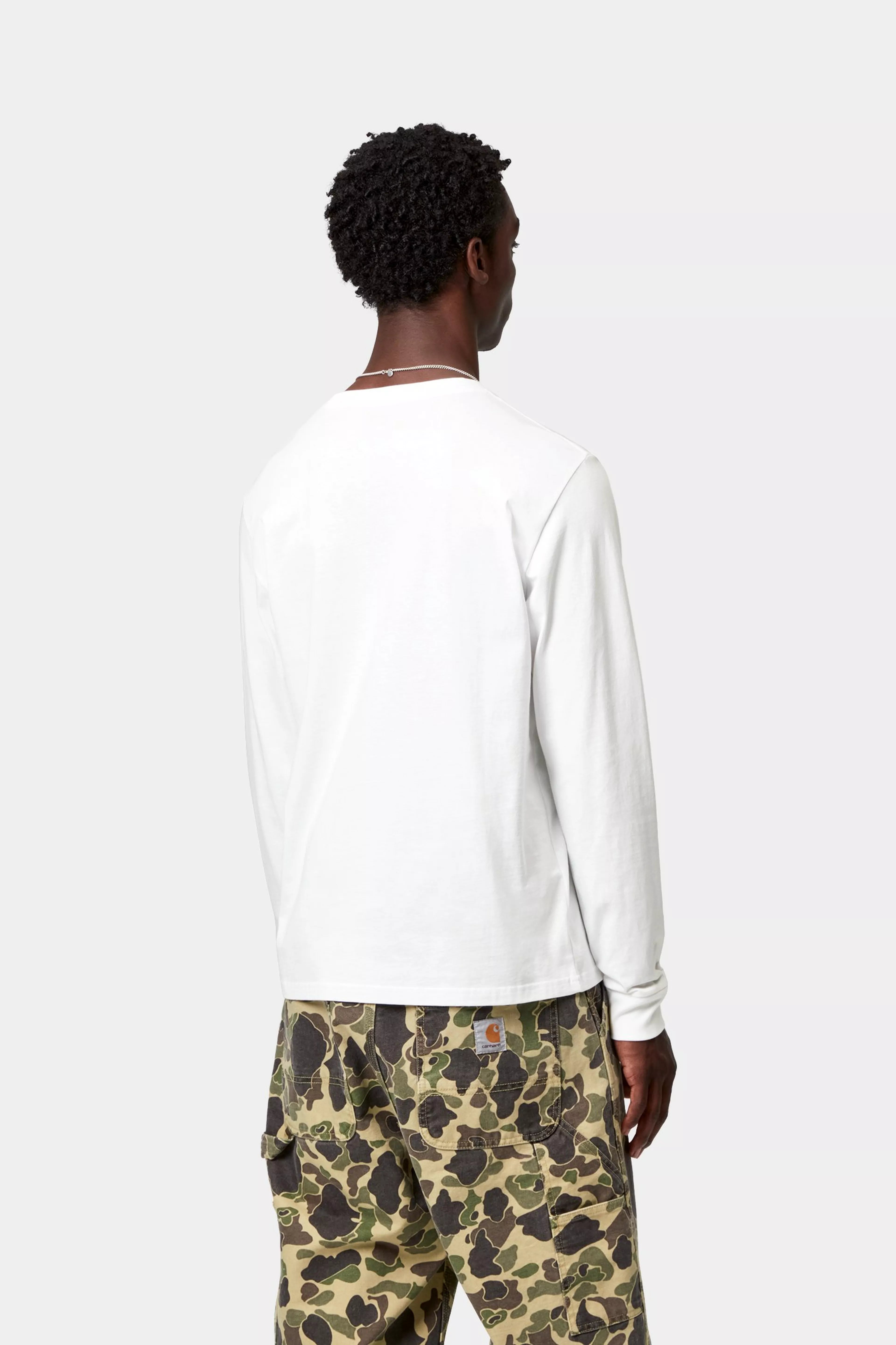 L/S POCKET T-SHIRT - White 3