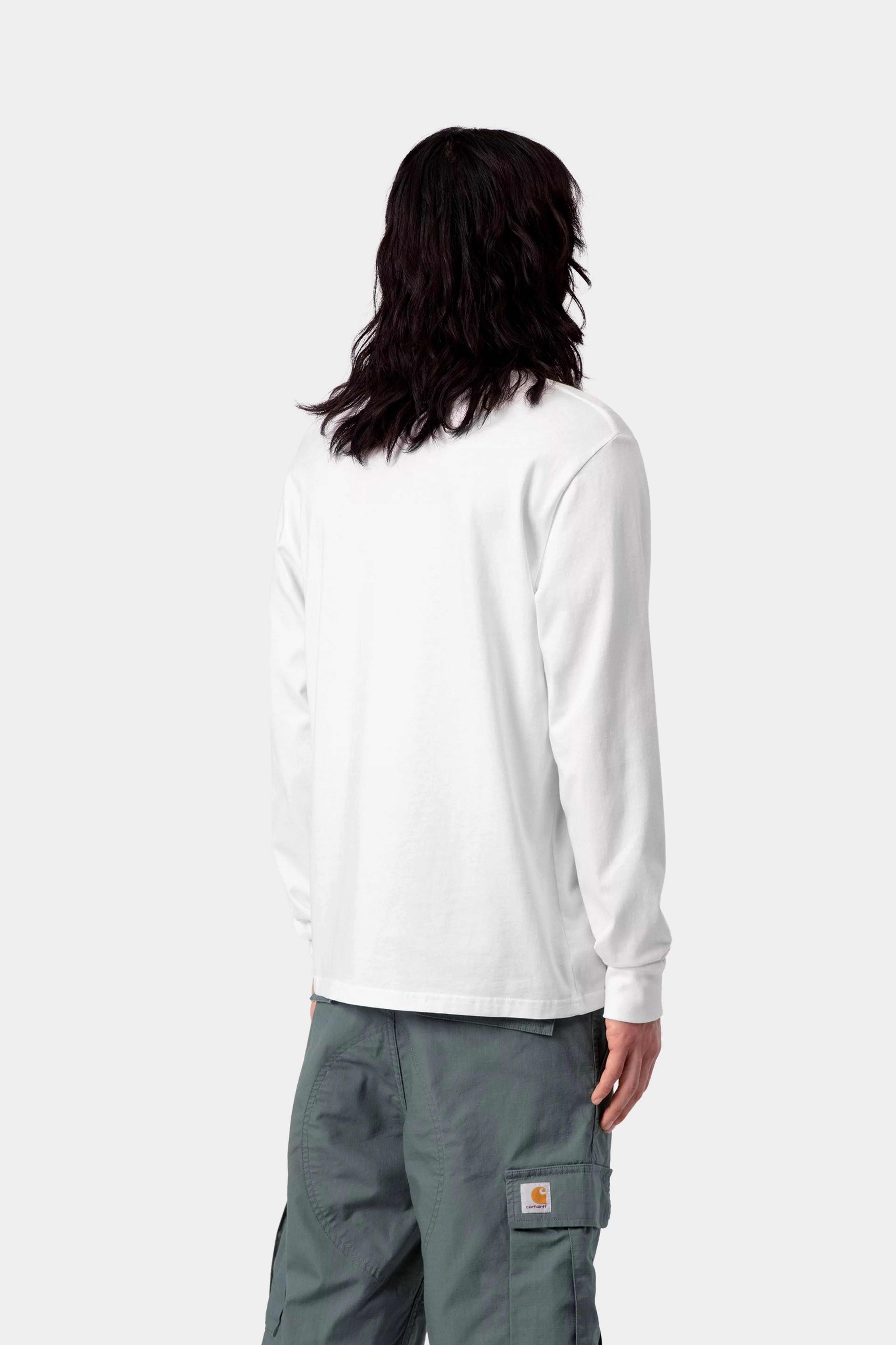 L/S Pocket T-Shirt - White 3