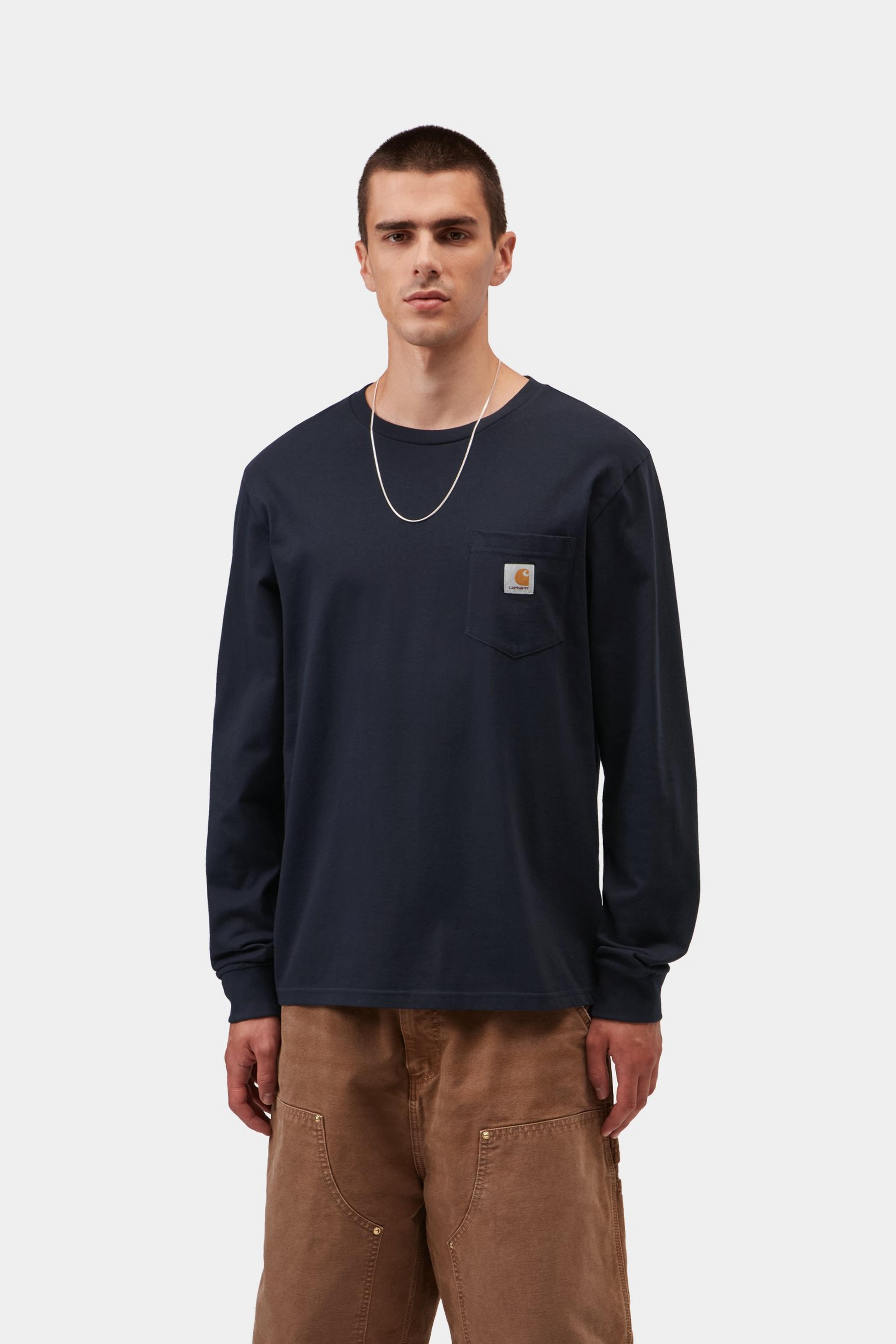 L/S Pocket T-Shirt - Dark Navy