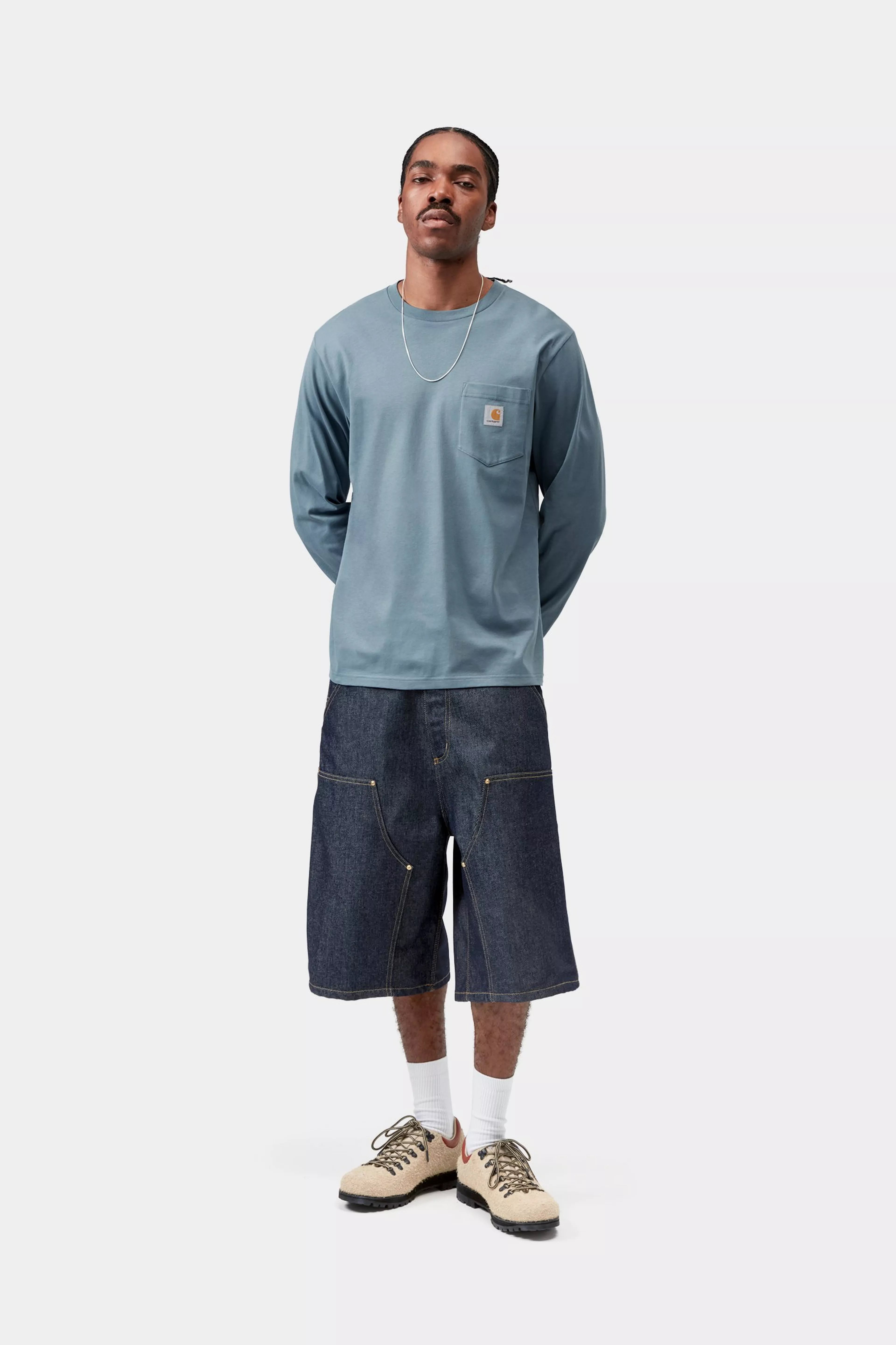L/S Pocket T-Shirt - Velvet Blue 4