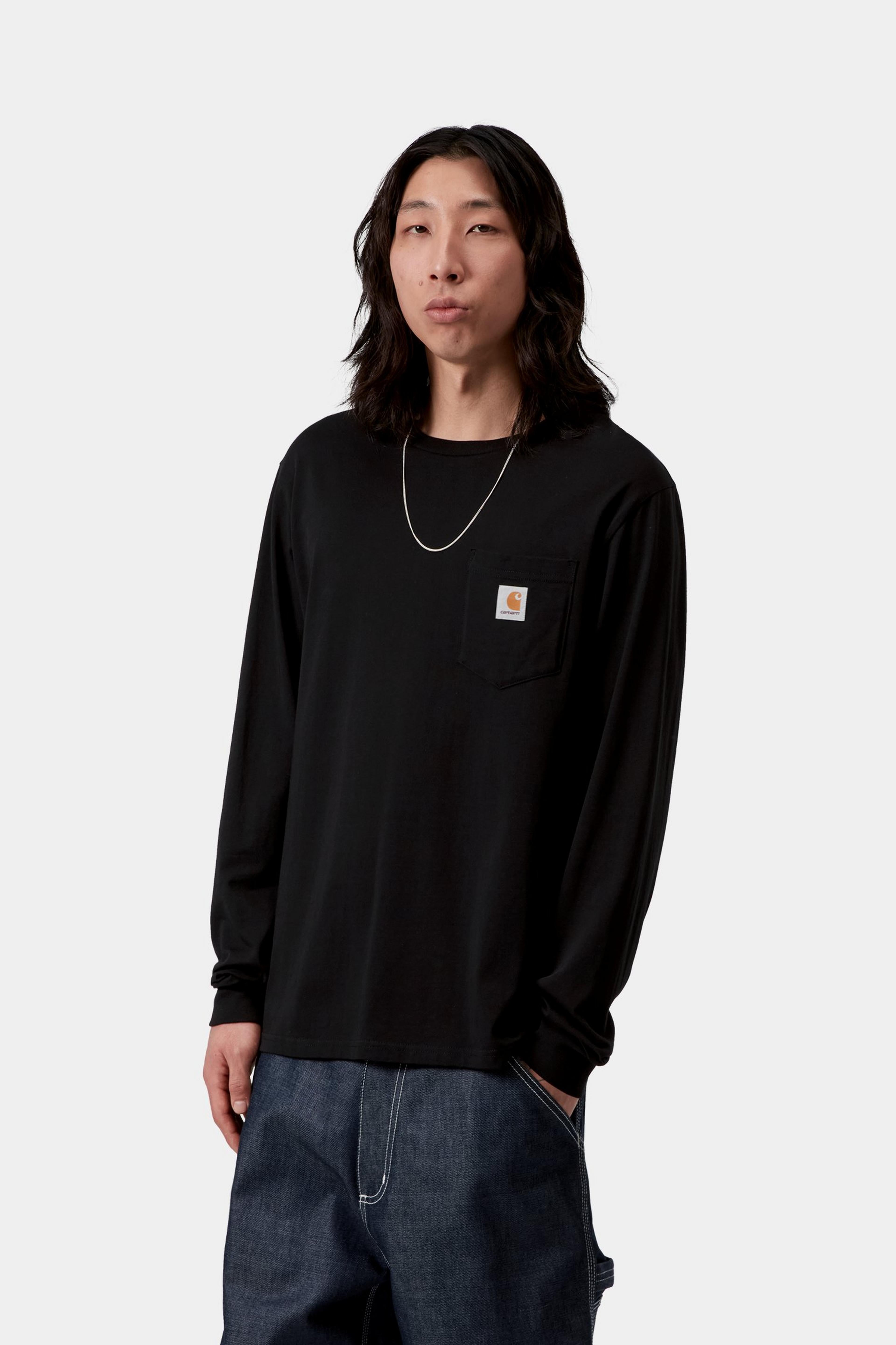 L/S Pocket T-Shirt - Black