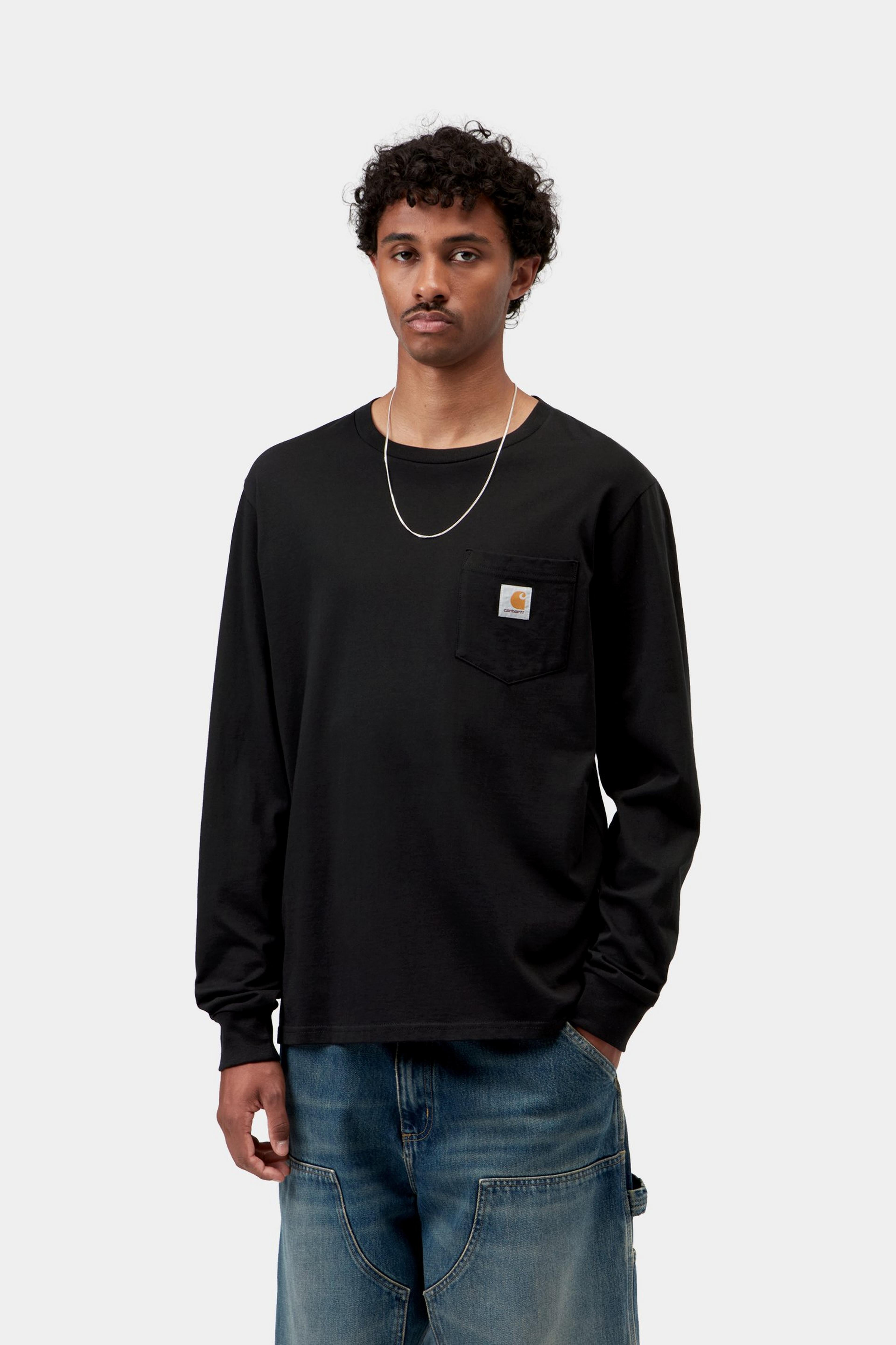 L/S Pocket T-Shirt - Black