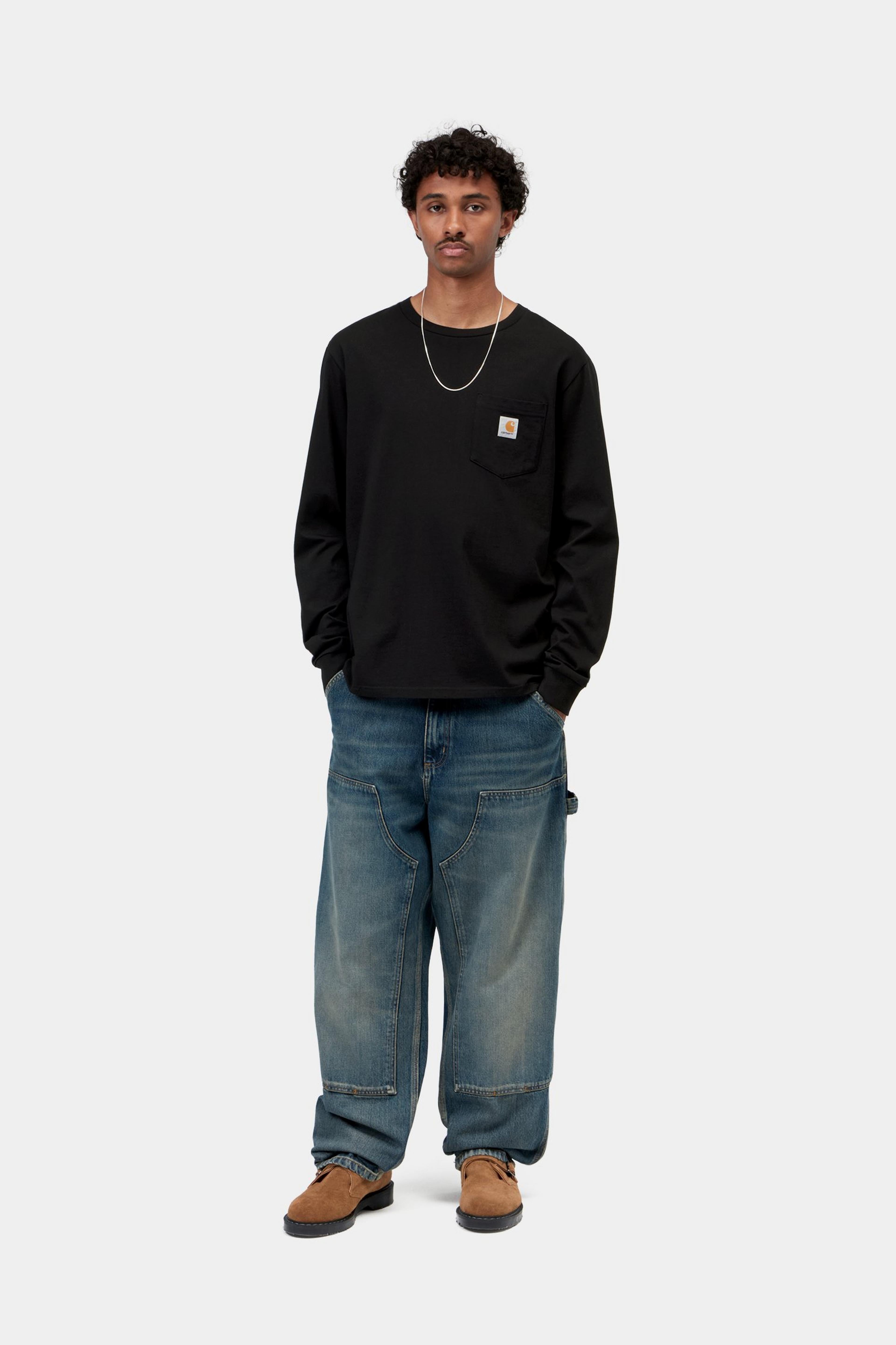 L/S Pocket T-Shirt - Black