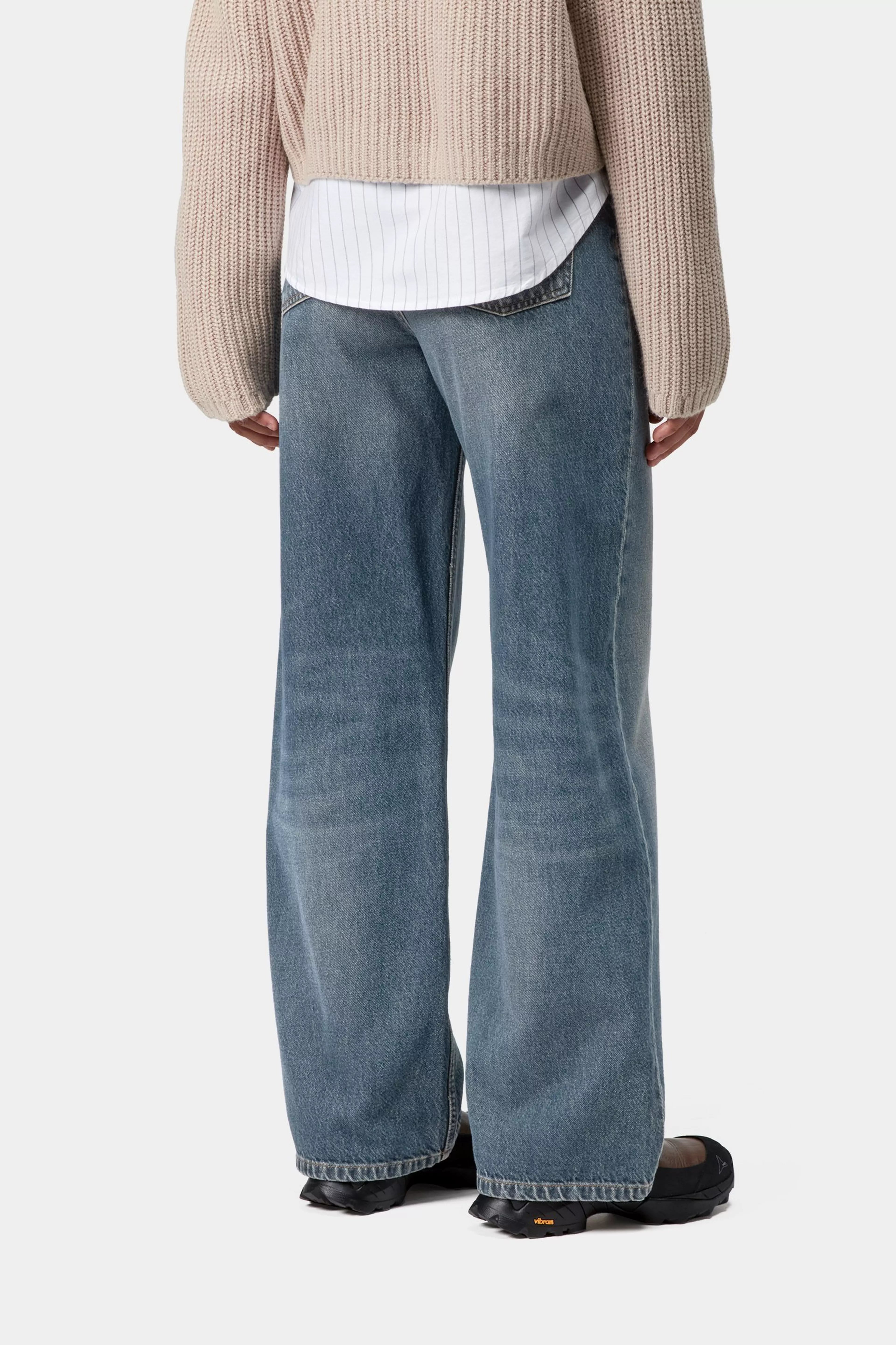 W' JANE PANT  - Blue (dark used wash)