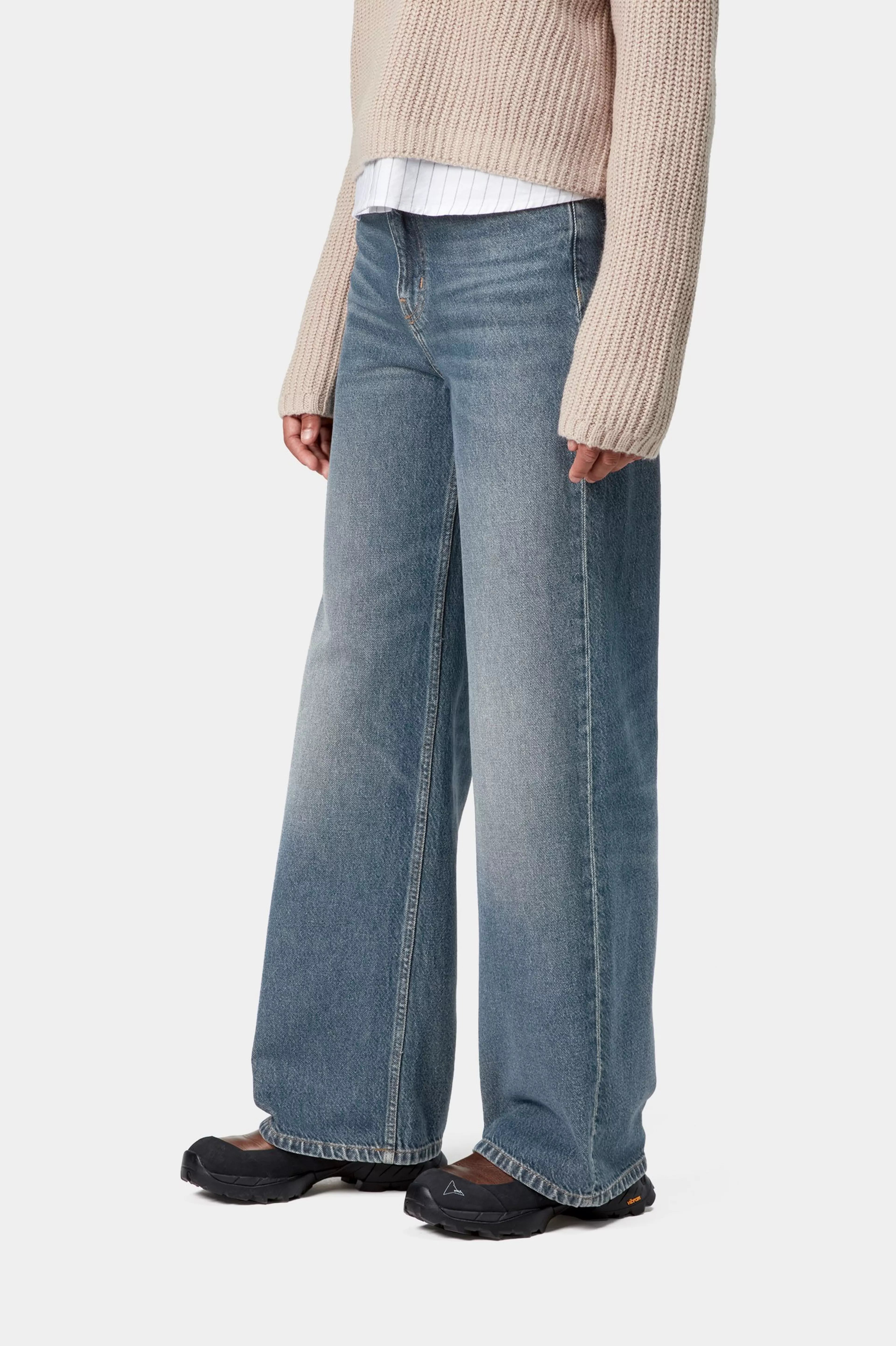 W' JANE PANT  - Blue (dark used wash)