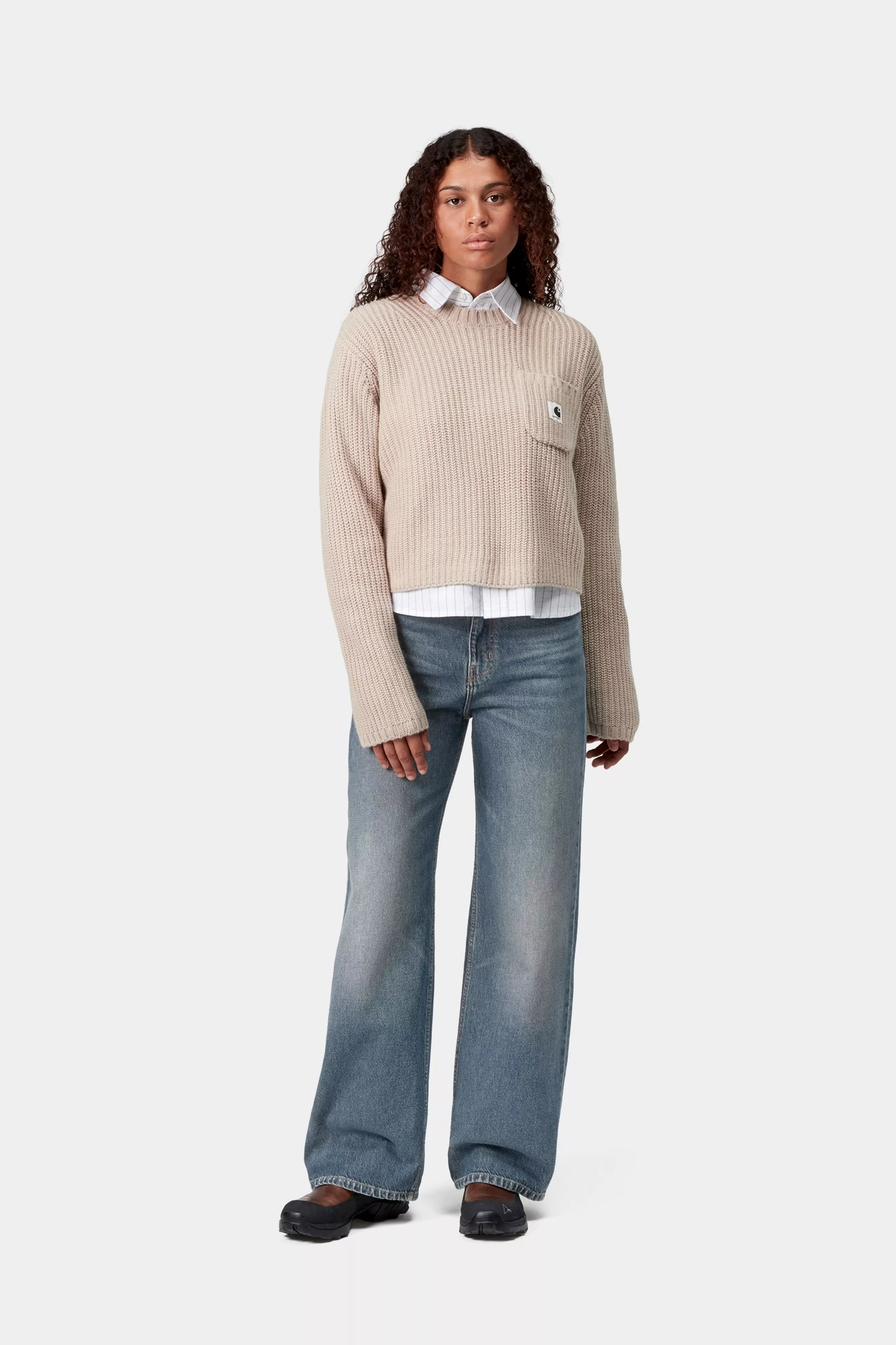 W' JANE PANT  - Blue (dark used wash)