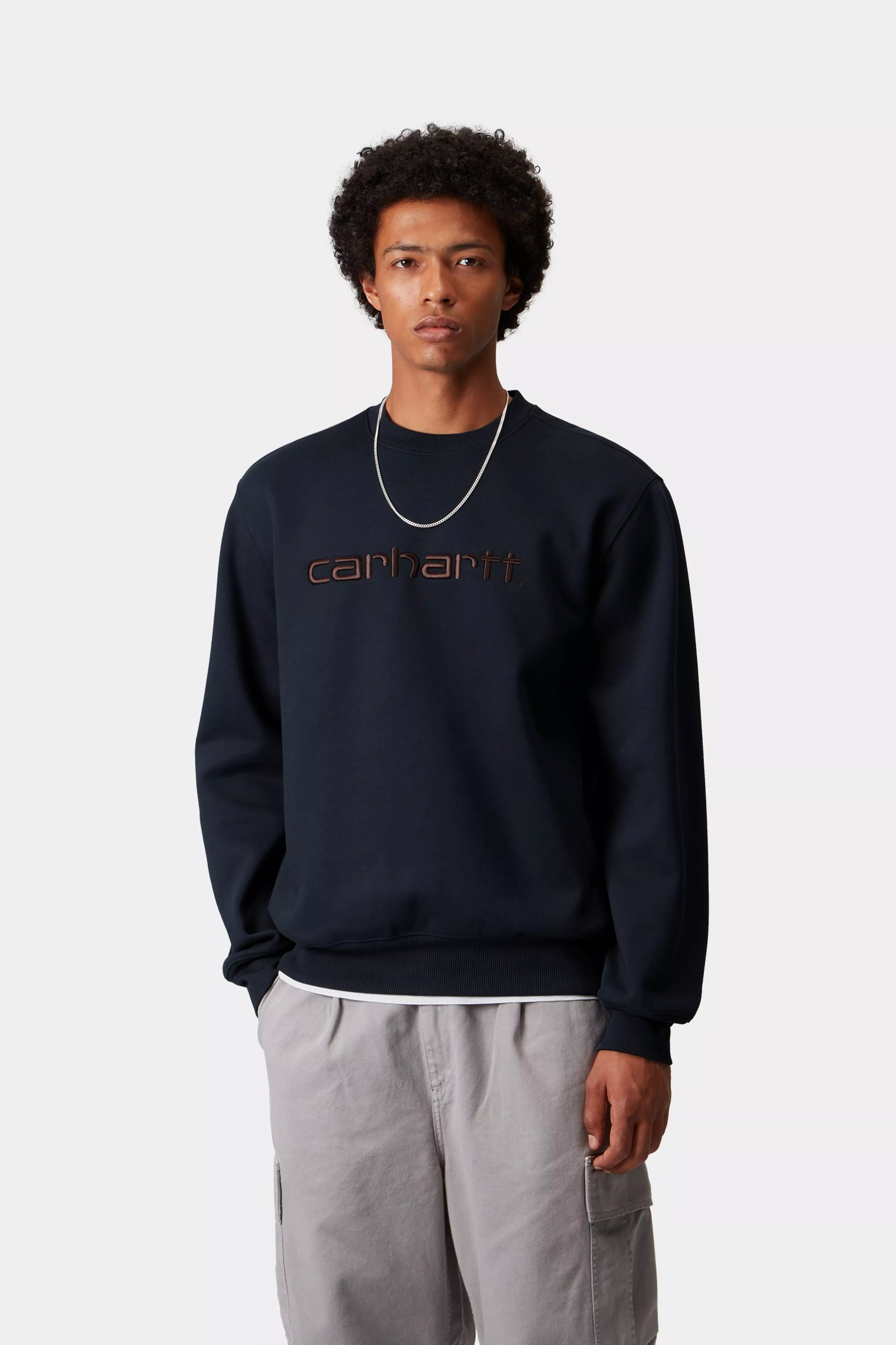 CARHARTT SWEAT - Deep Night / Palisander 2
