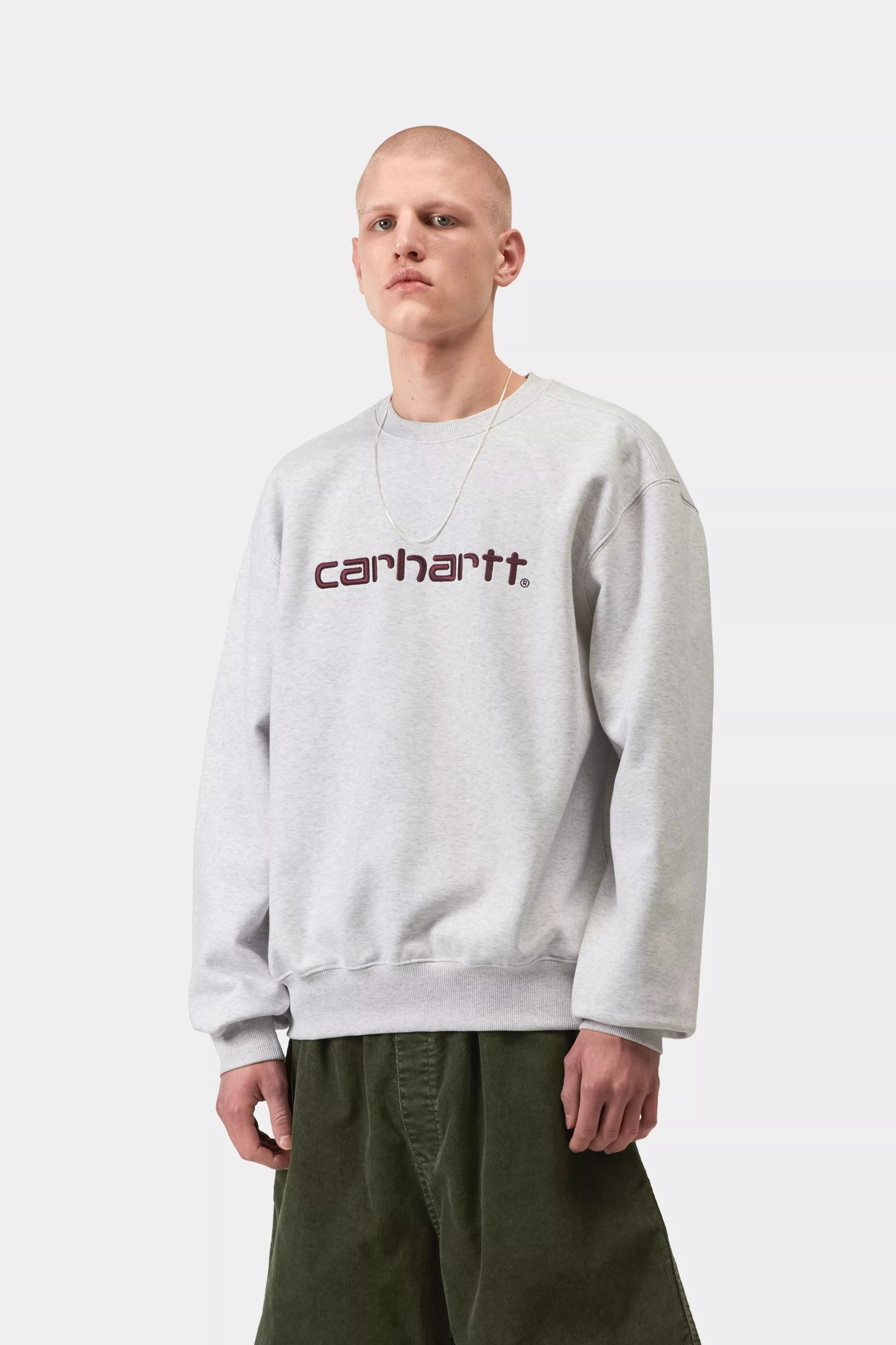 Carhartt Sweat - Ash Heather / Cozy Purple 2