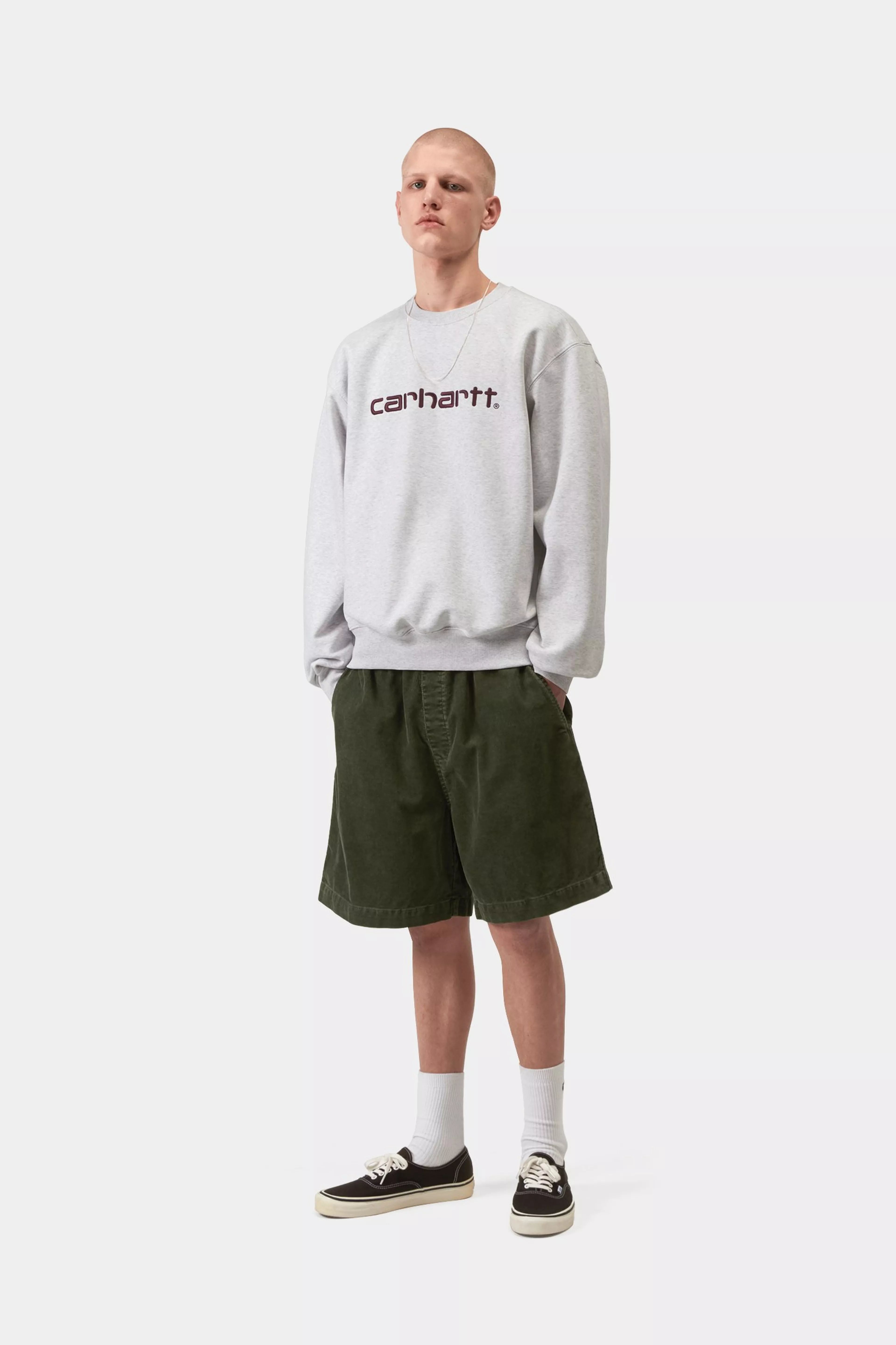 Carhartt Sweat - Ash Heather / Cozy Purple 4