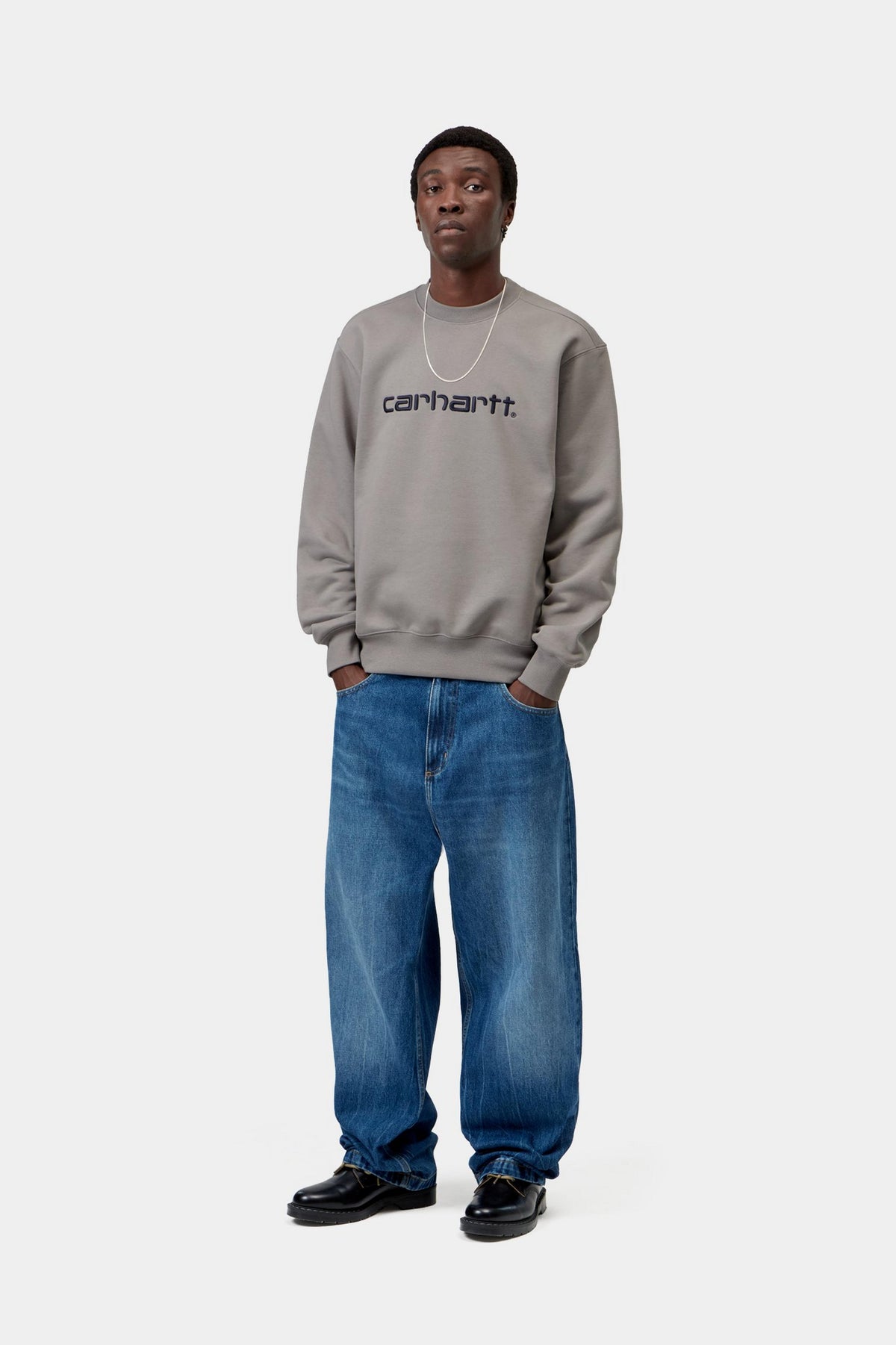 Carhartt Sweat - Shady Grey / Dark Navy