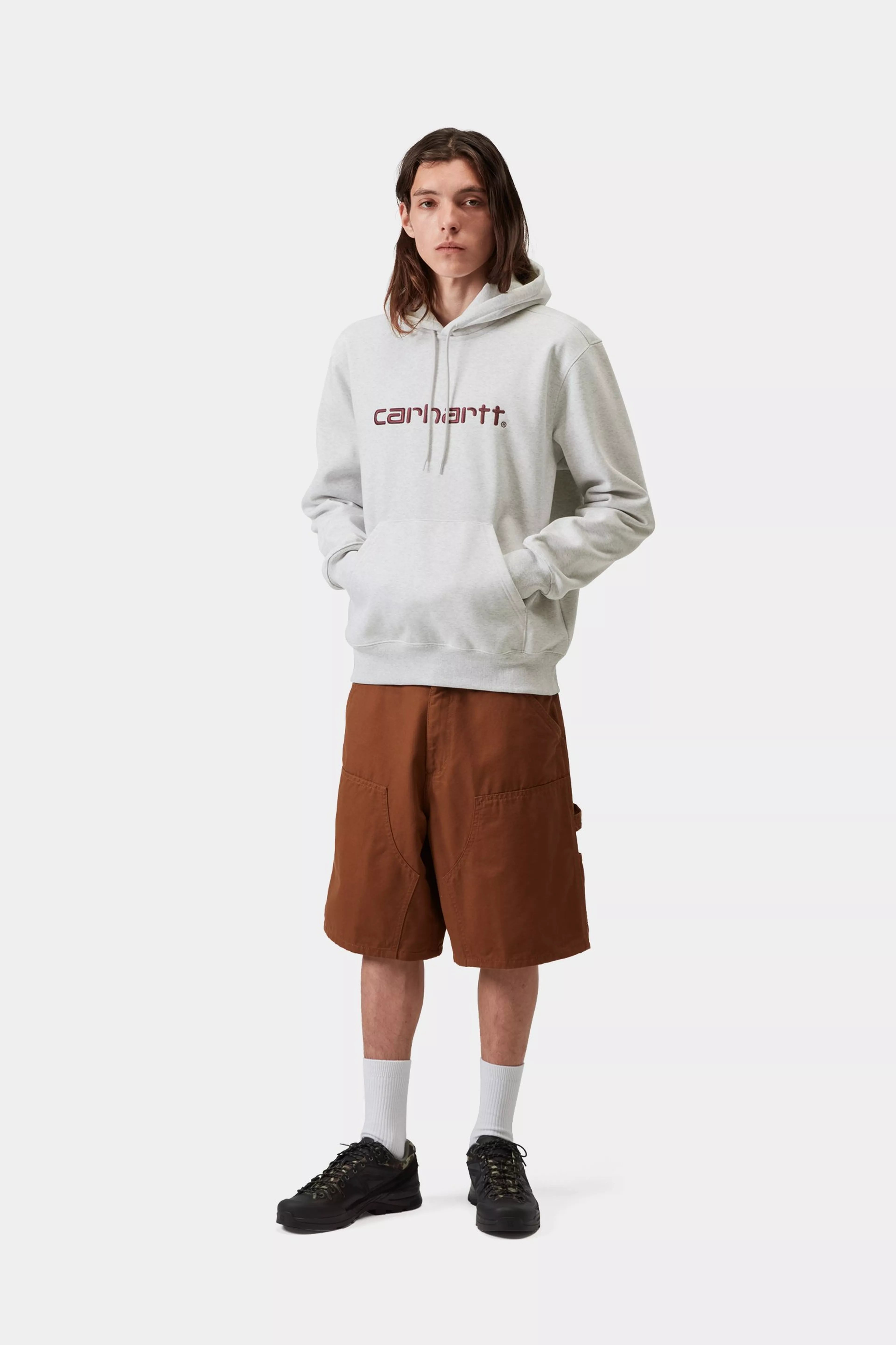 Hooded Carhartt Sweat - Ash Heather / Cozy Purple 4