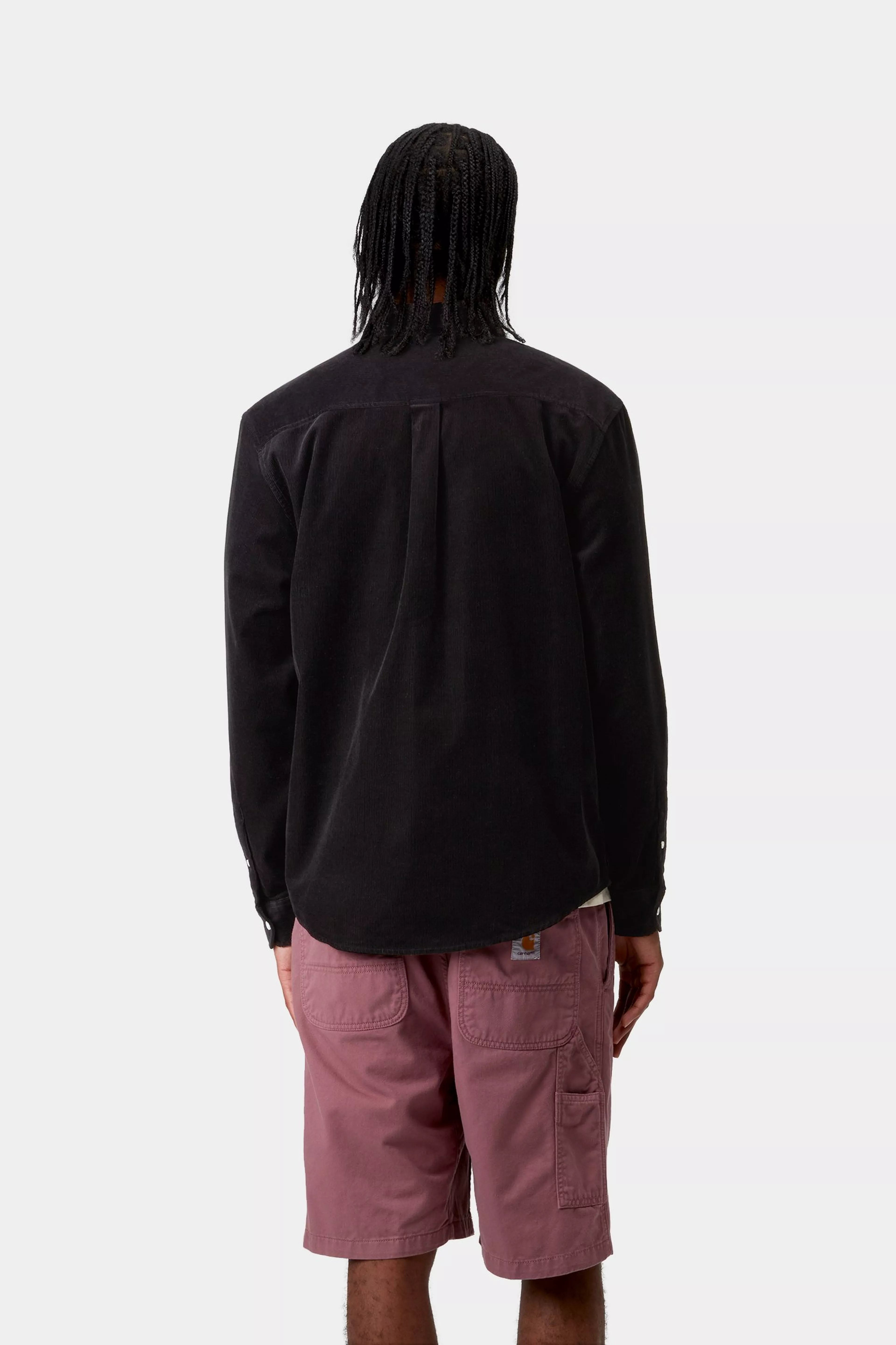 L/S Madison Fine Cord Shirt - Black / Wax
