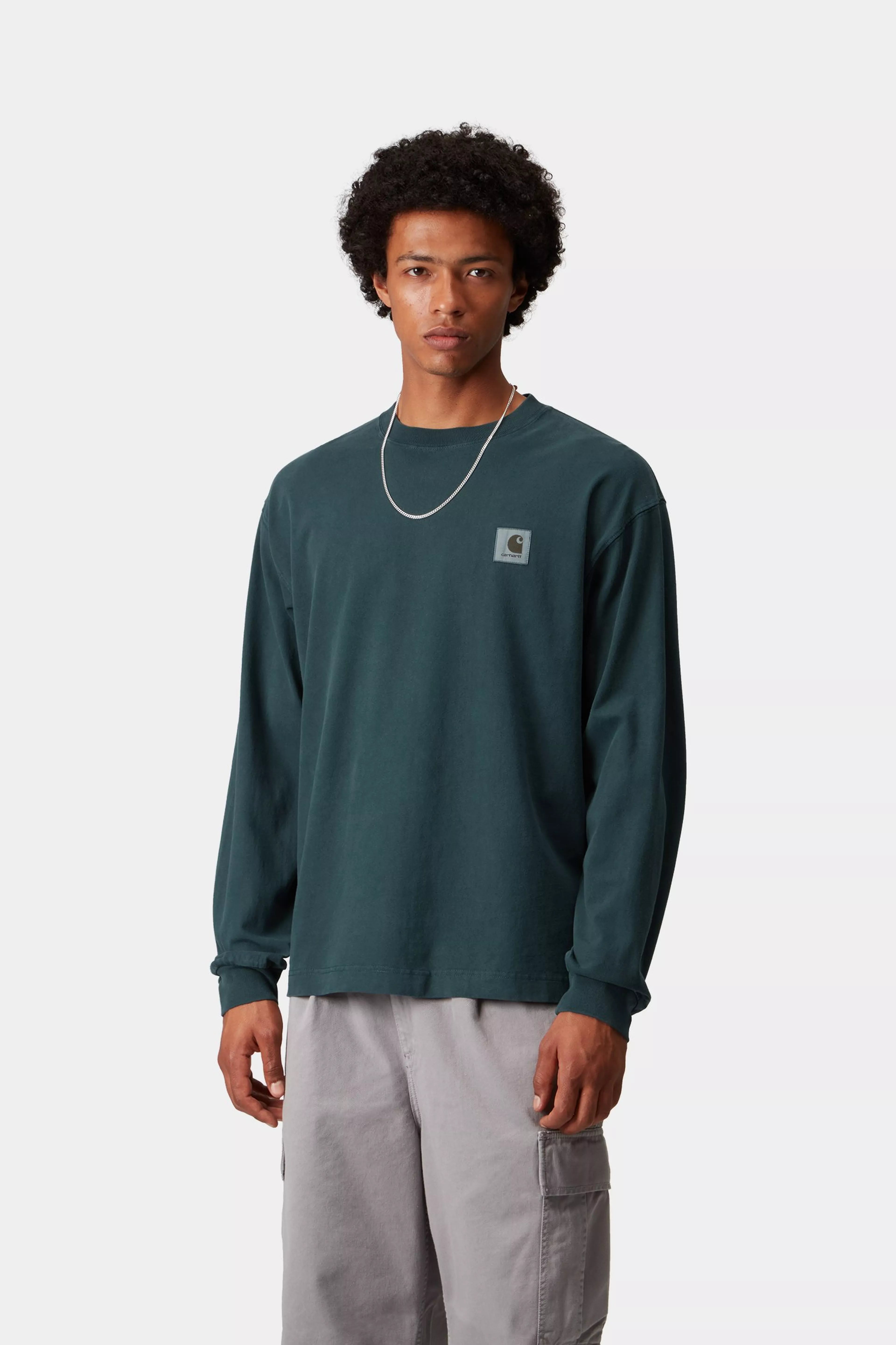 L/S VISTA T-SHIRT  - Deep Lagoon (garment dyed)